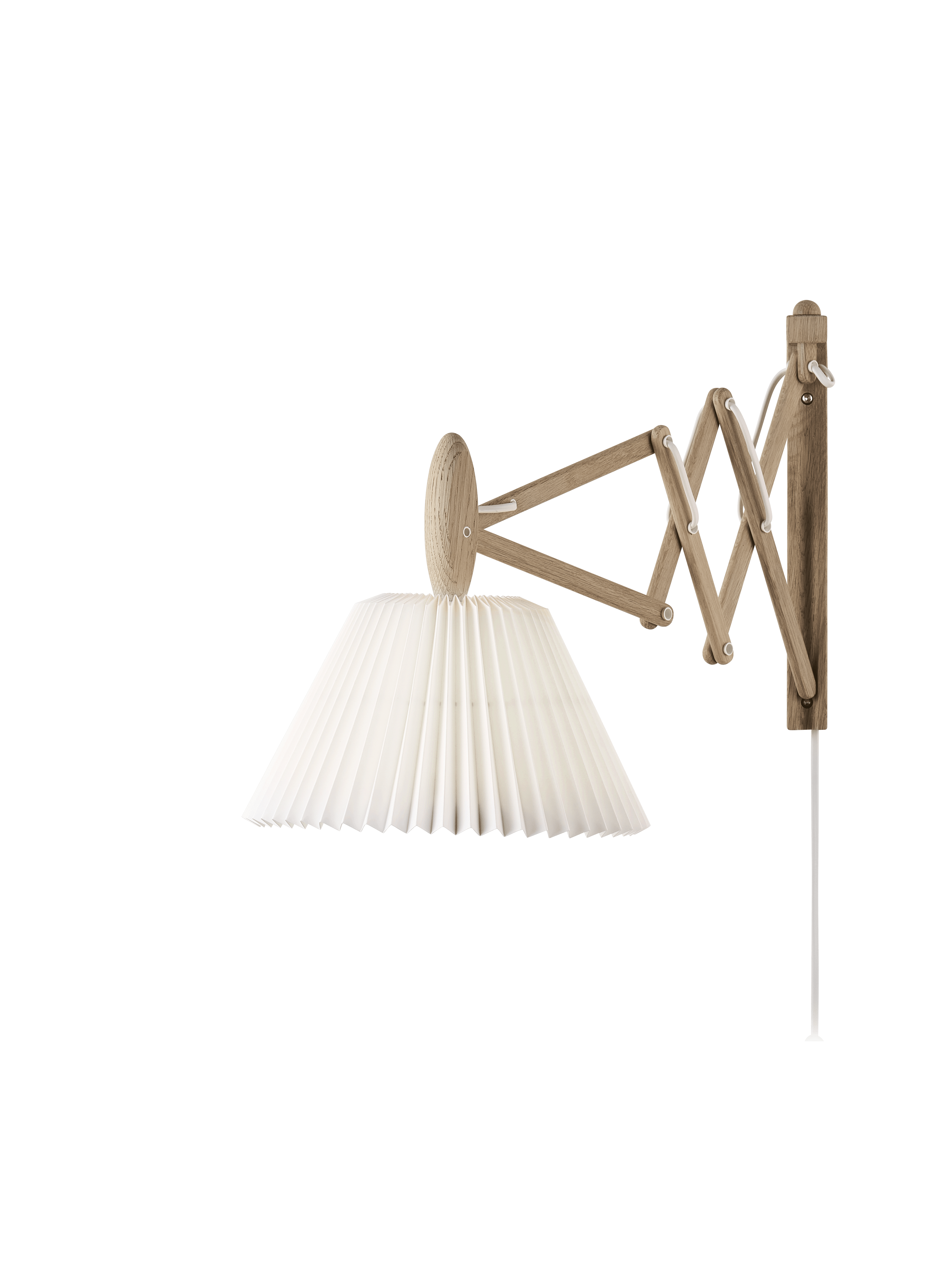 Wall lamp MODEL 223 2/17 SAX white with light oak base