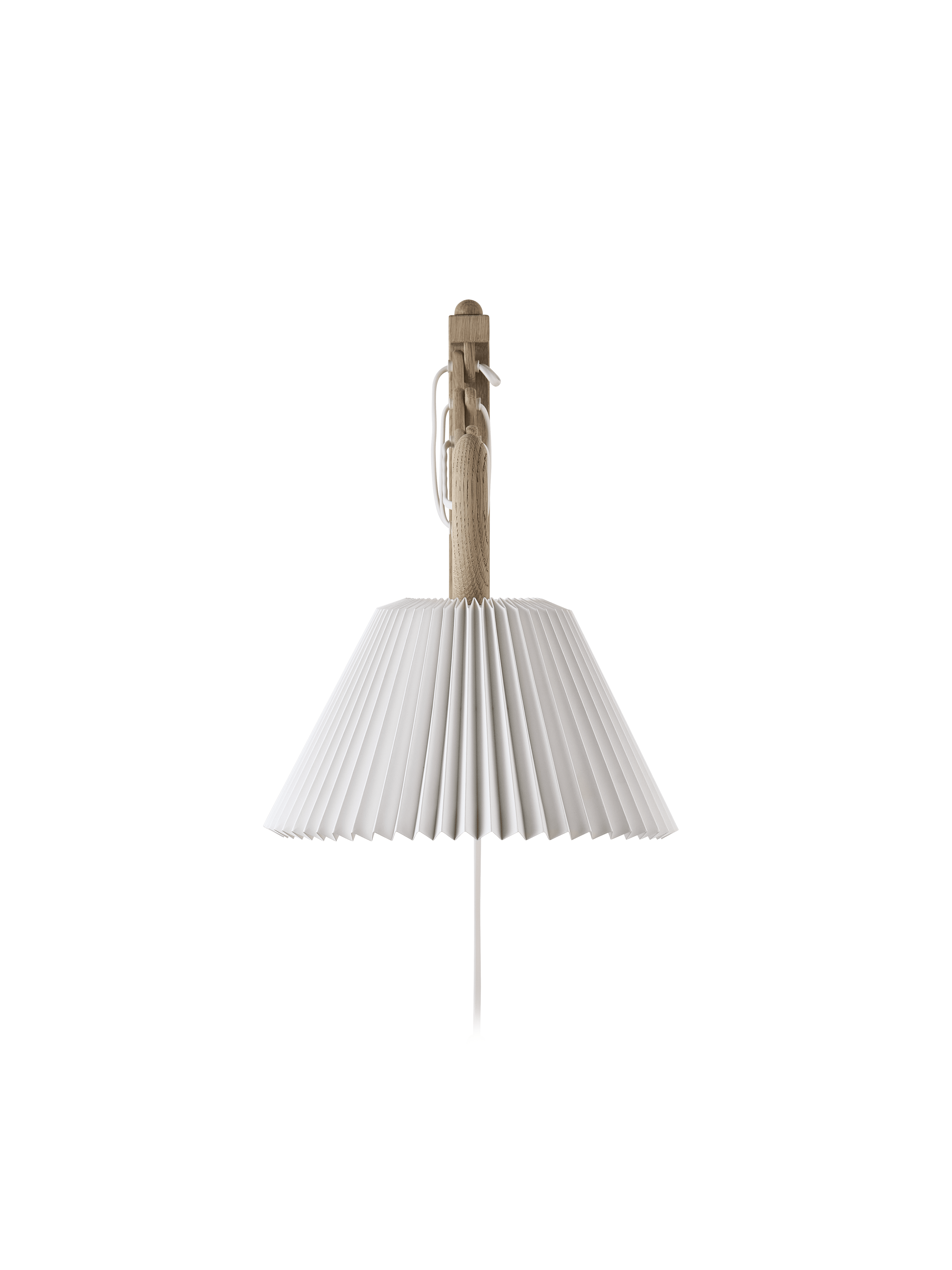 Wall lamp MODEL 223 2/17 SAX white with light oak base