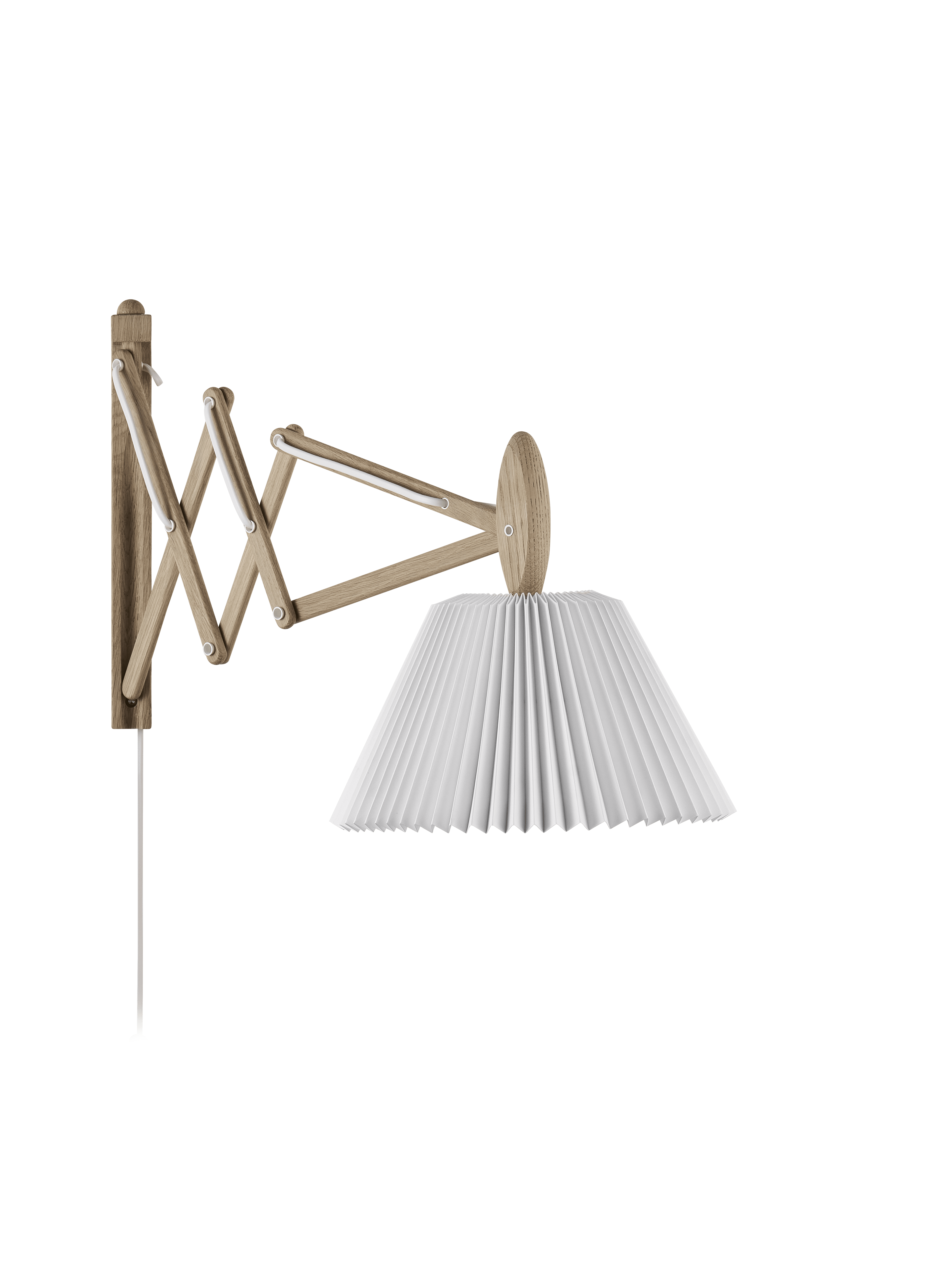 Wall lamp MODEL 223 2/17 SAX white with light oak base