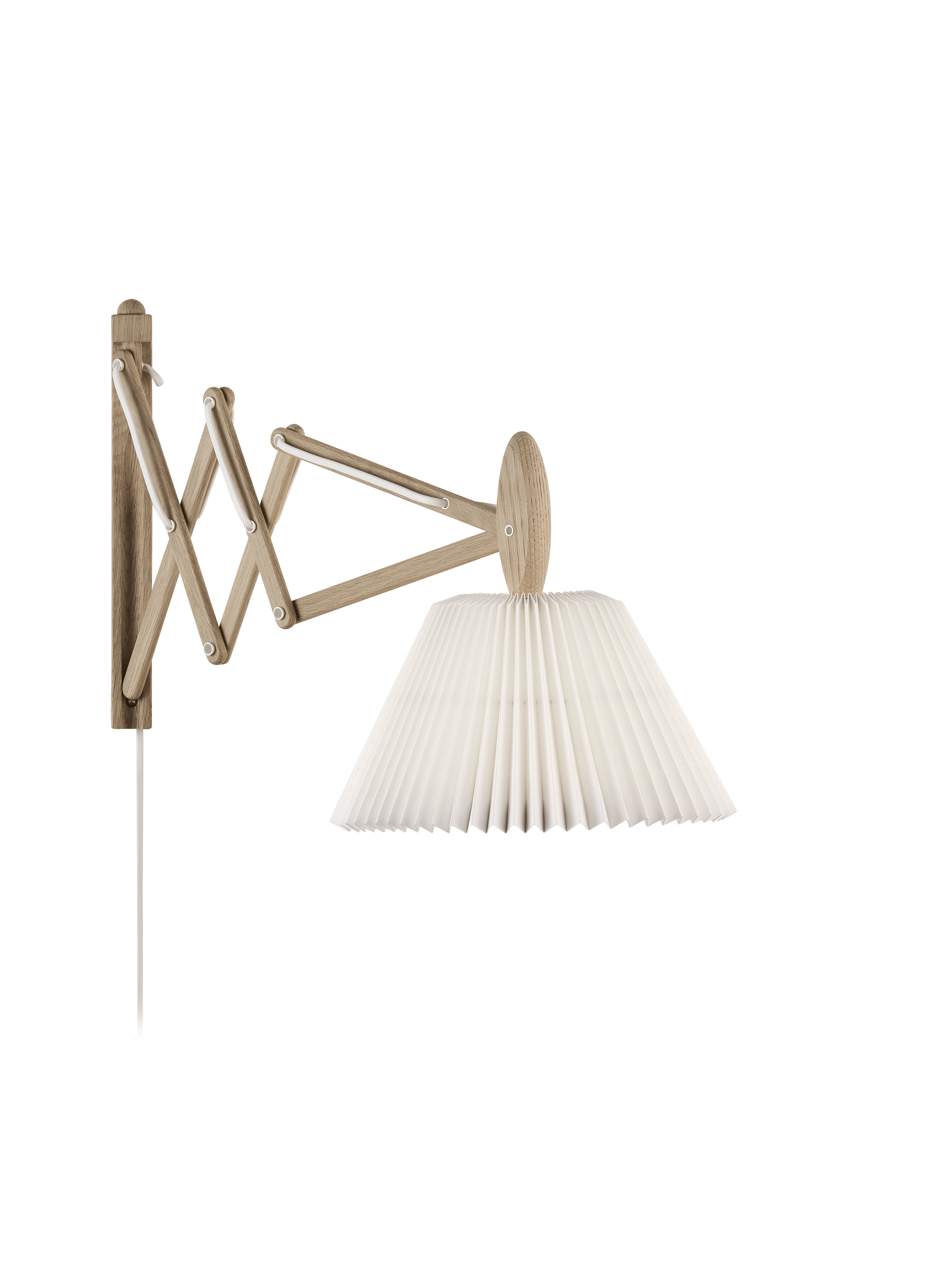 Wall lamp MODEL 223 2/17 SAX white with light oak base
