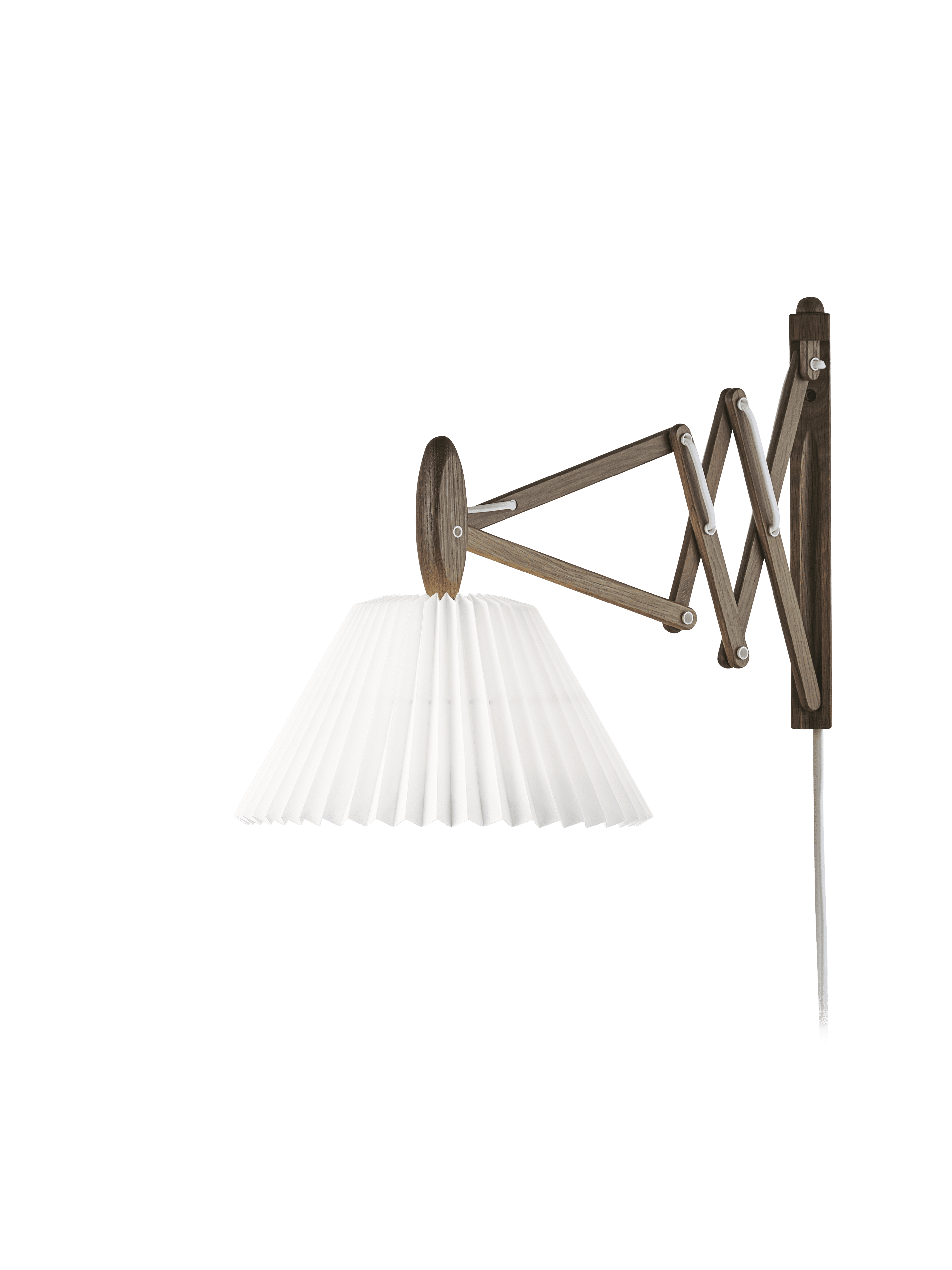 Wall lamp MODEL 223 2/17 SAX white with dark oak base
