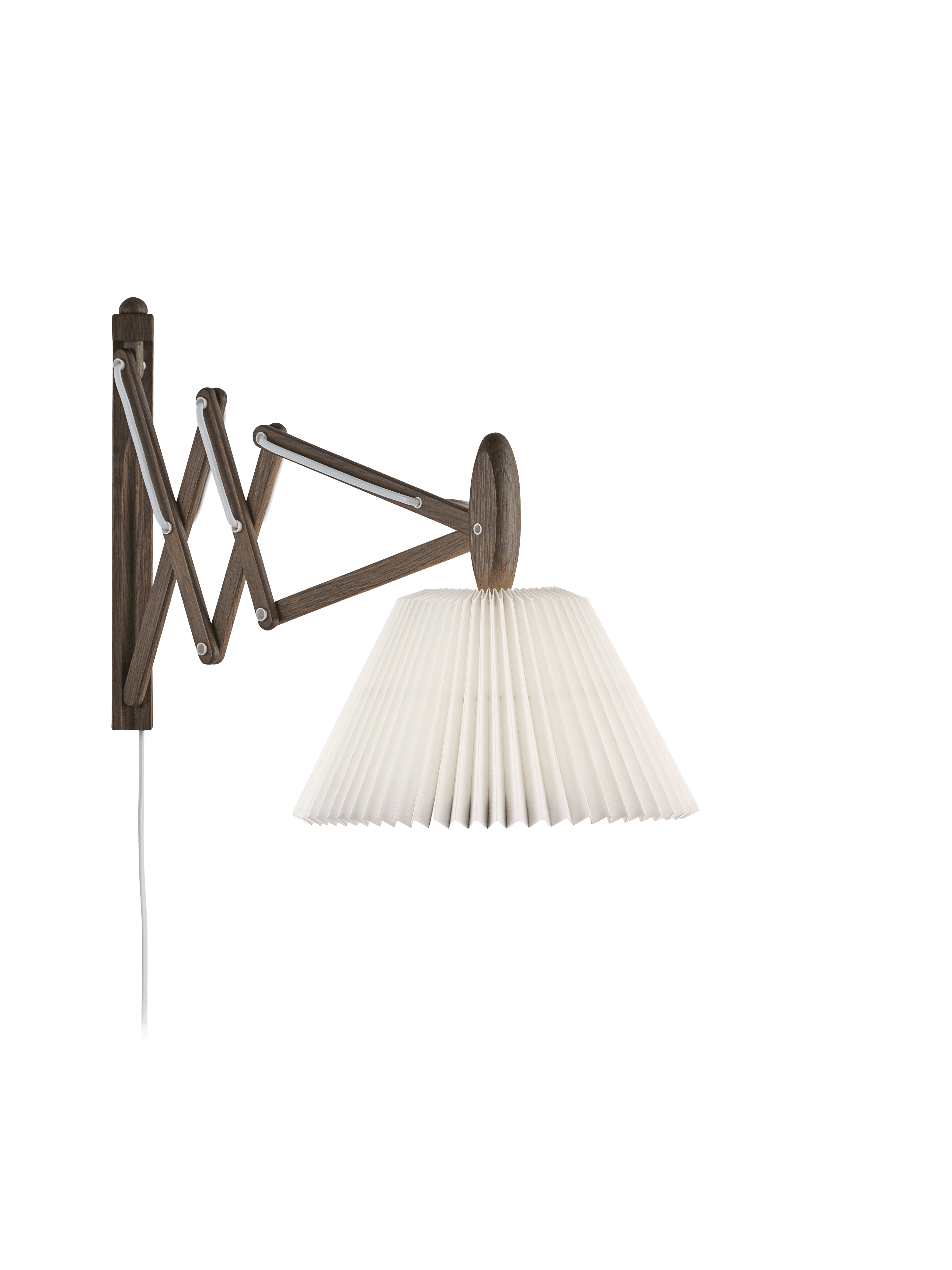 Wall lamp MODEL 223 2/17 SAX white with dark oak base