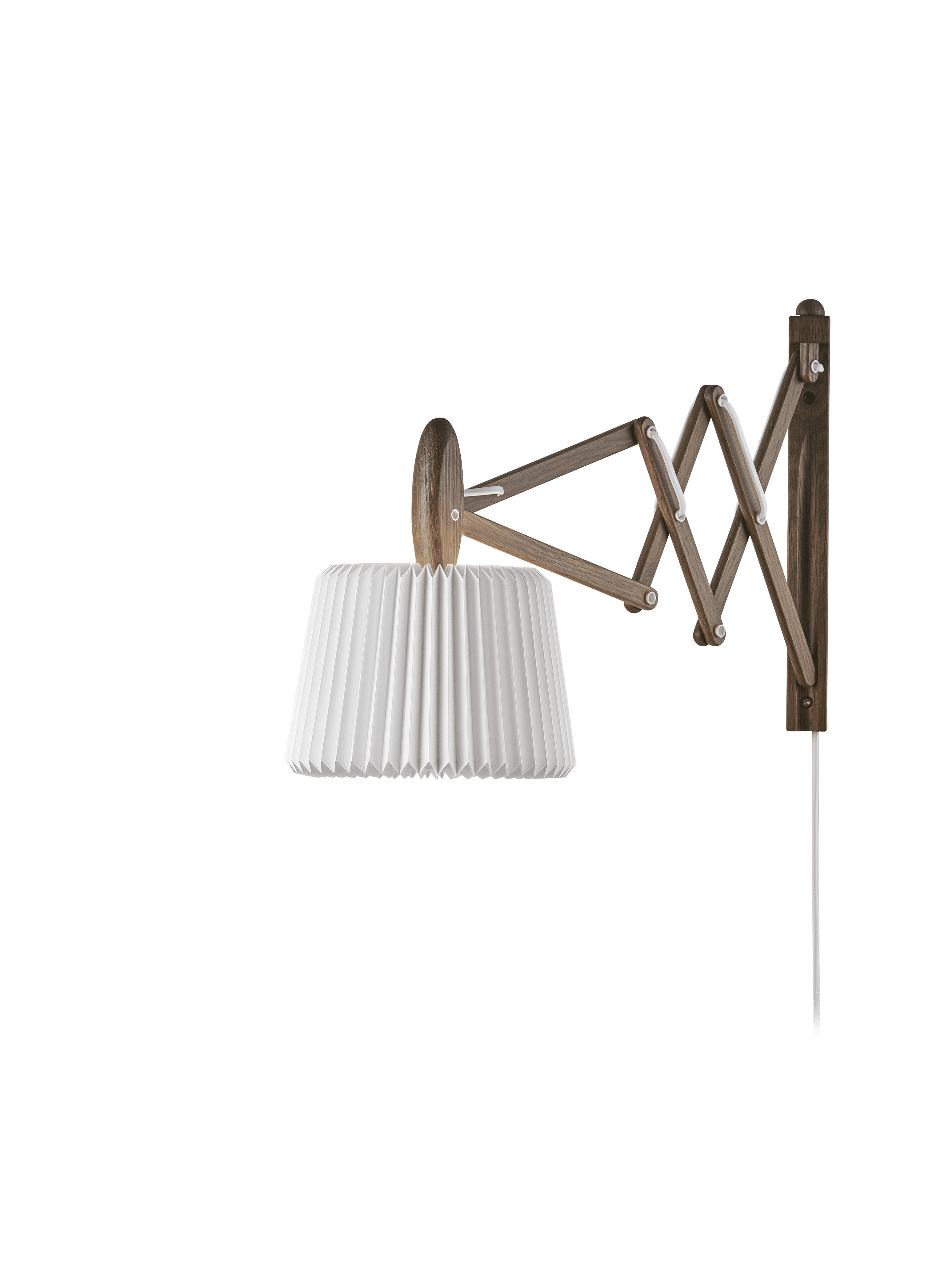 Wall lamp MODEL 223 120 SAX white with dark oak base