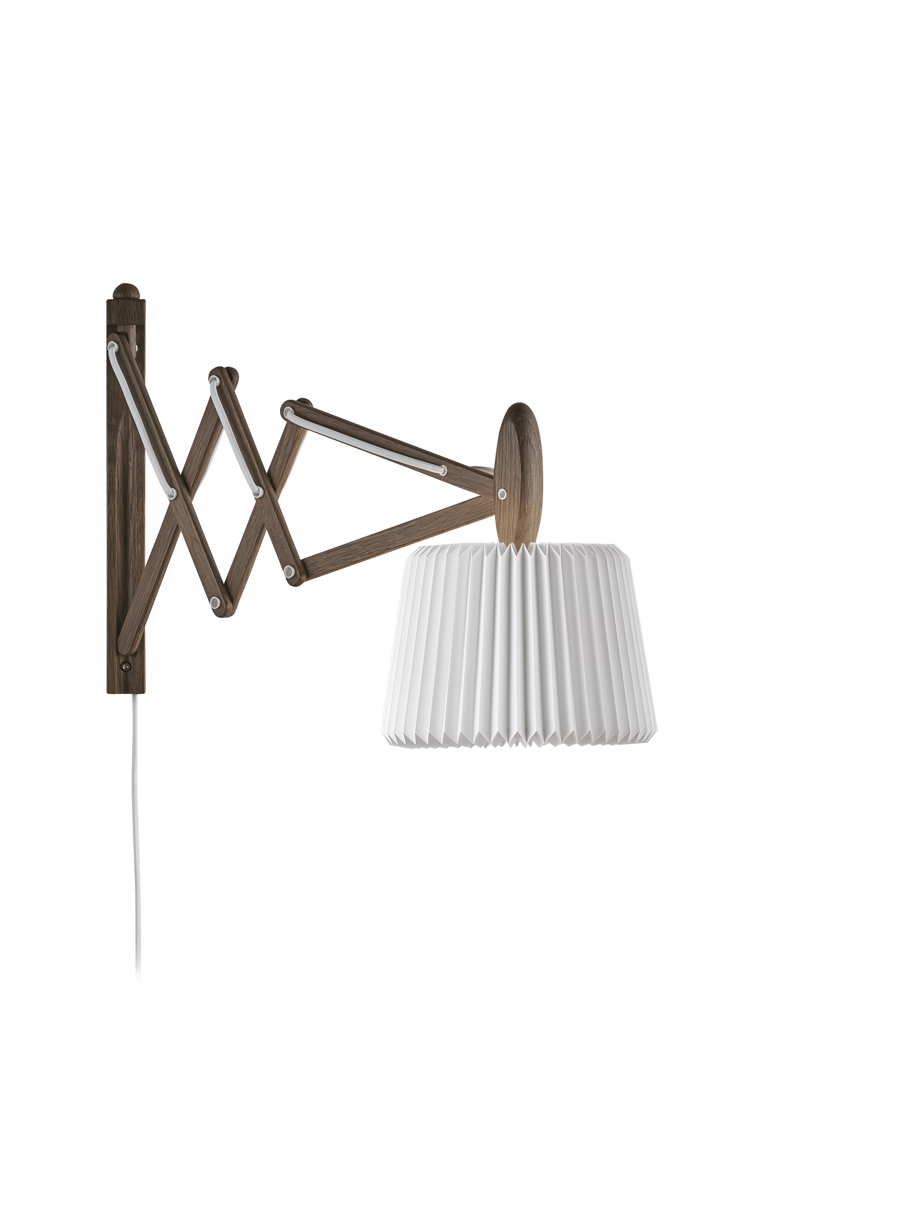 Wall lamp MODEL 223 120 SAX white with dark oak base