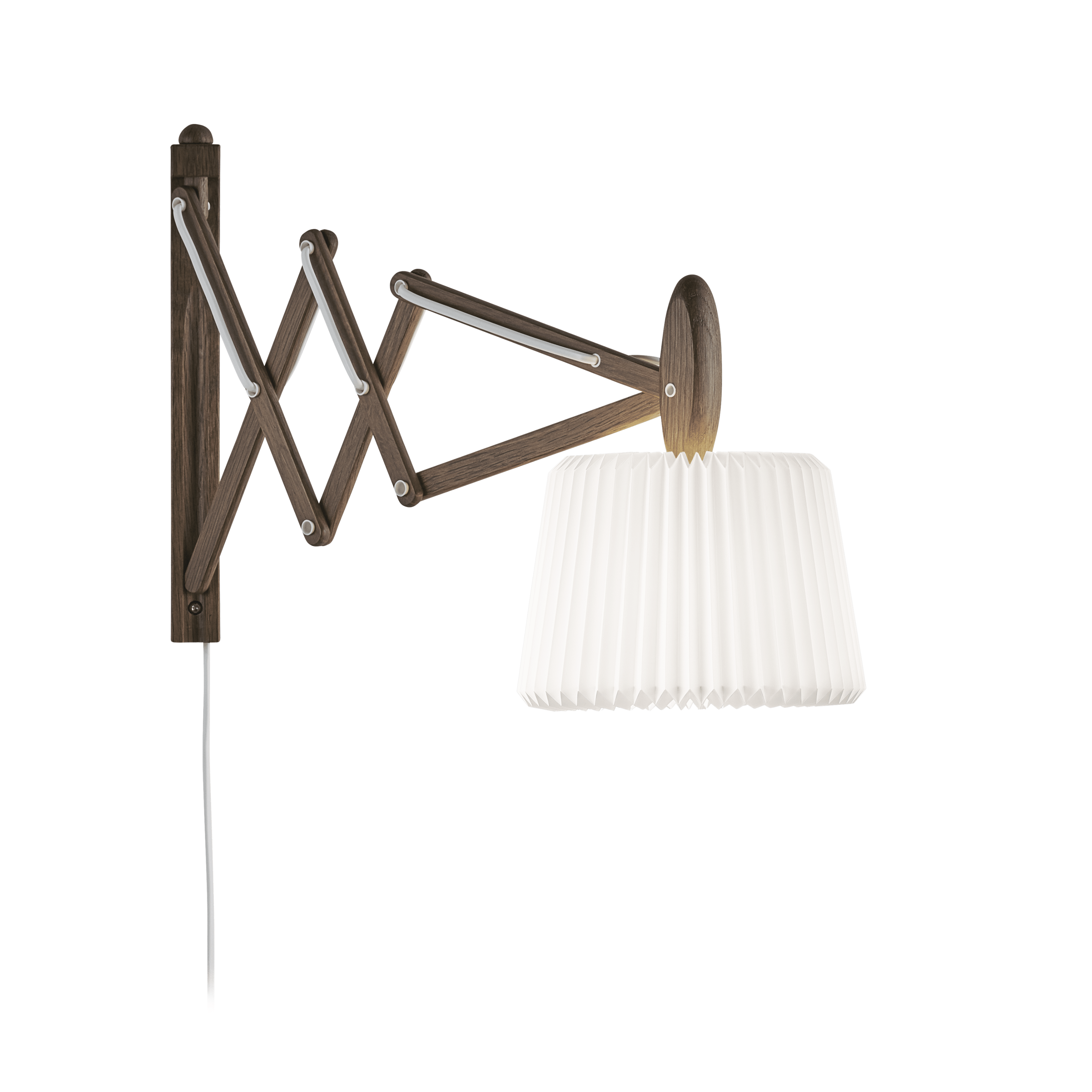 Wall lamp MODEL 223 120 SAX white with dark oak base