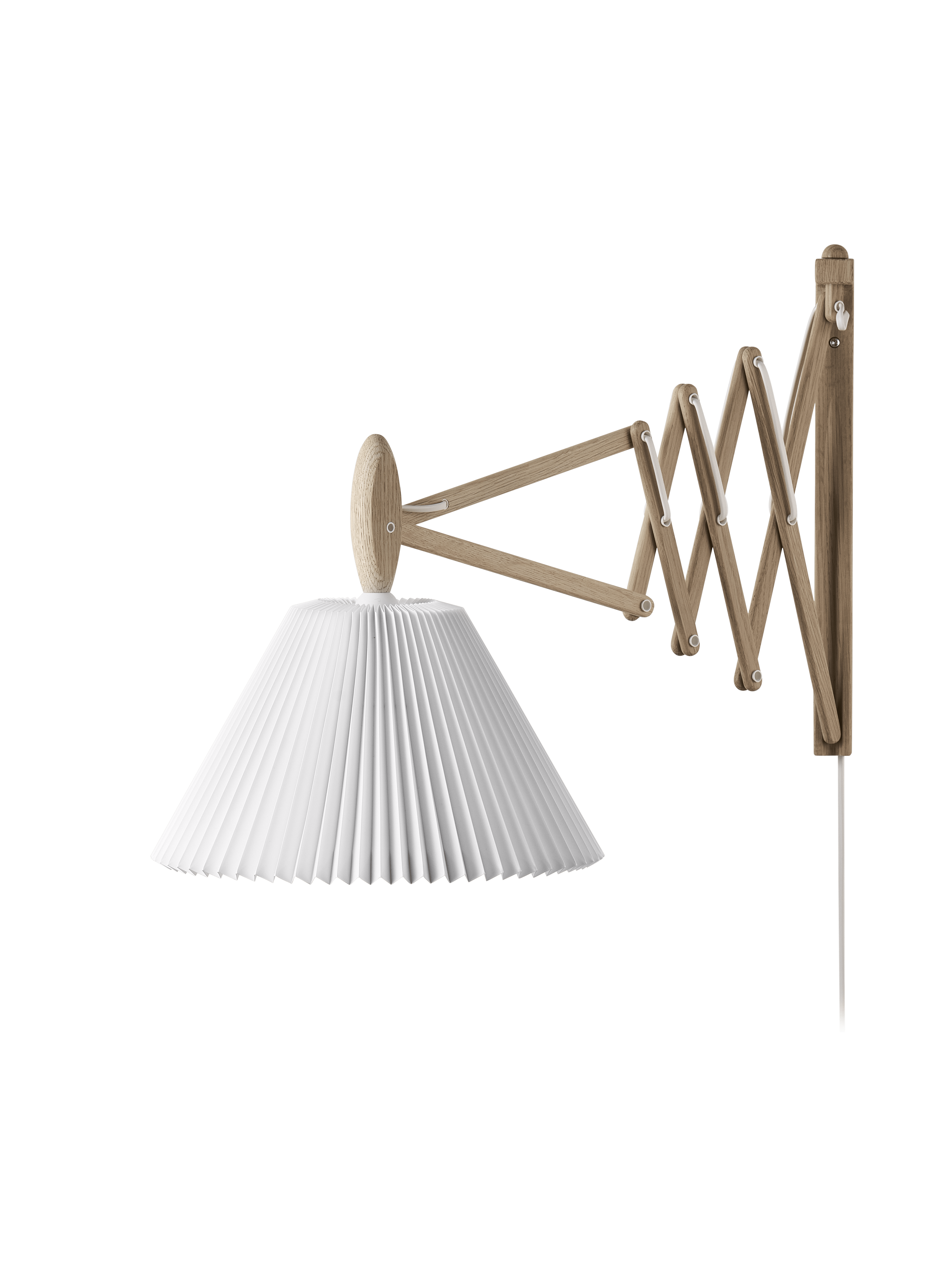 Wall lamp MODEL 233 2/21 SAX white with a light oak base