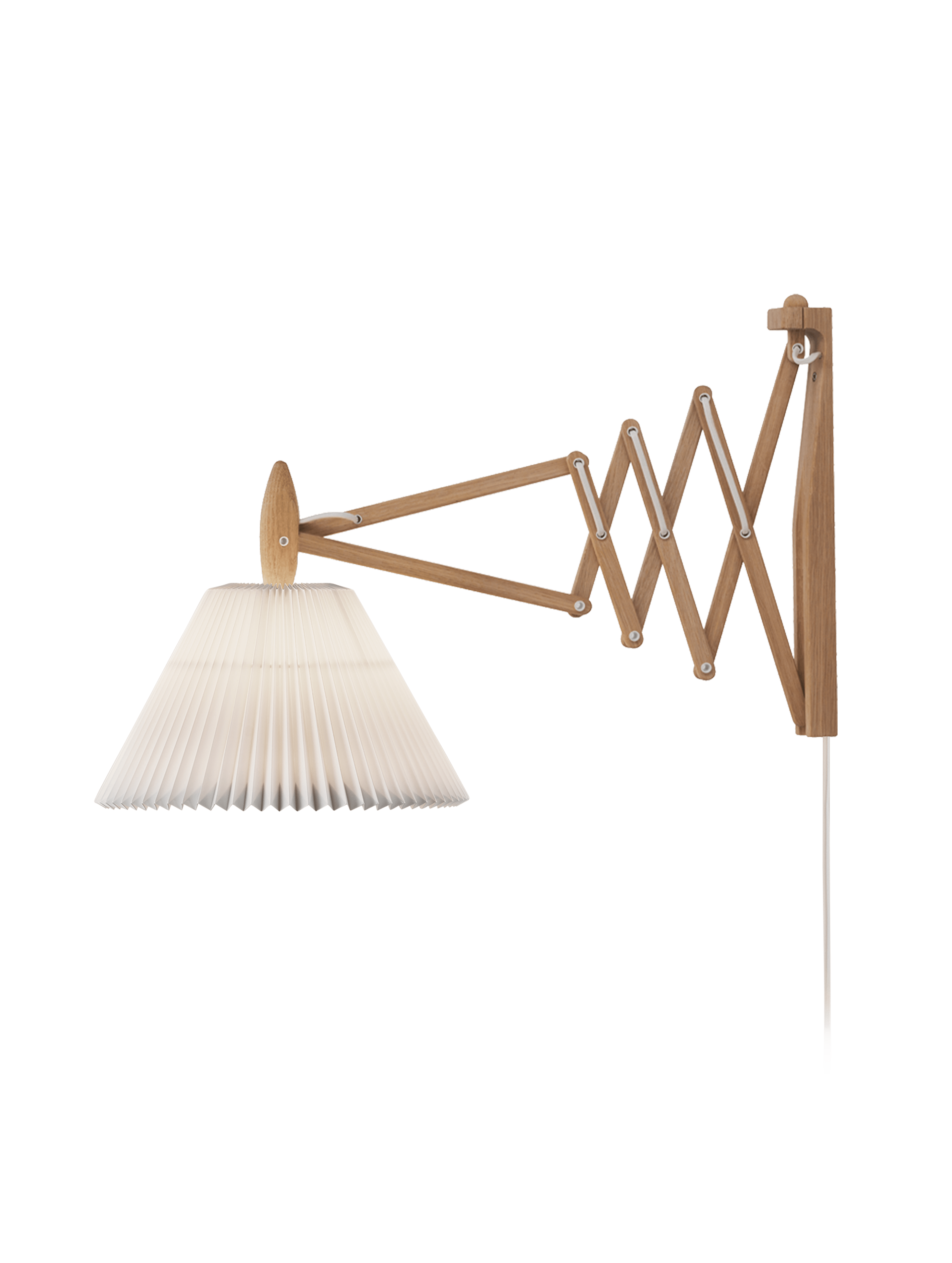 Wall lamp MODEL 233 2/21 SAX white with a light oak base