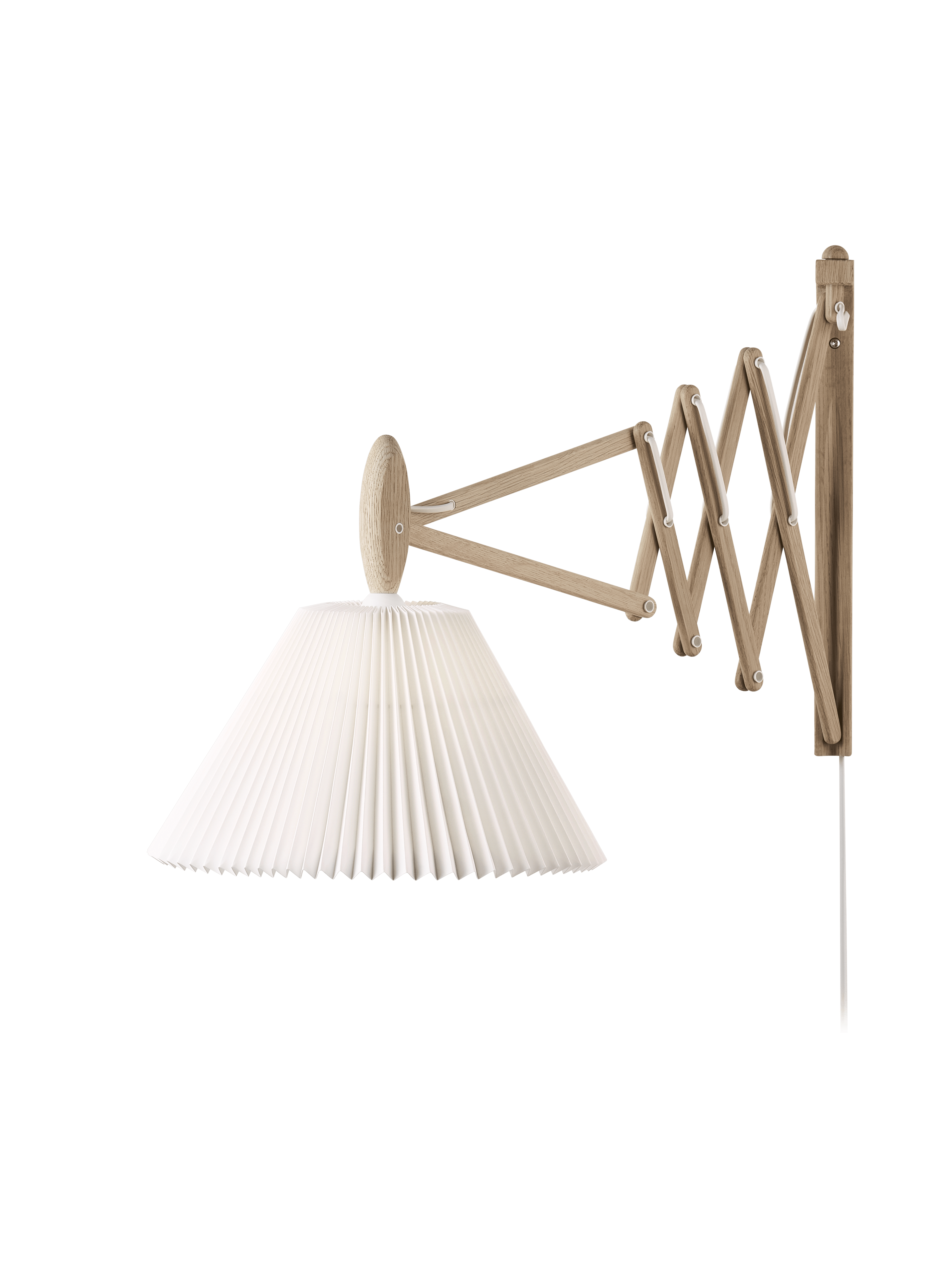 Wall lamp MODEL 233 2/21 SAX white with a light oak base