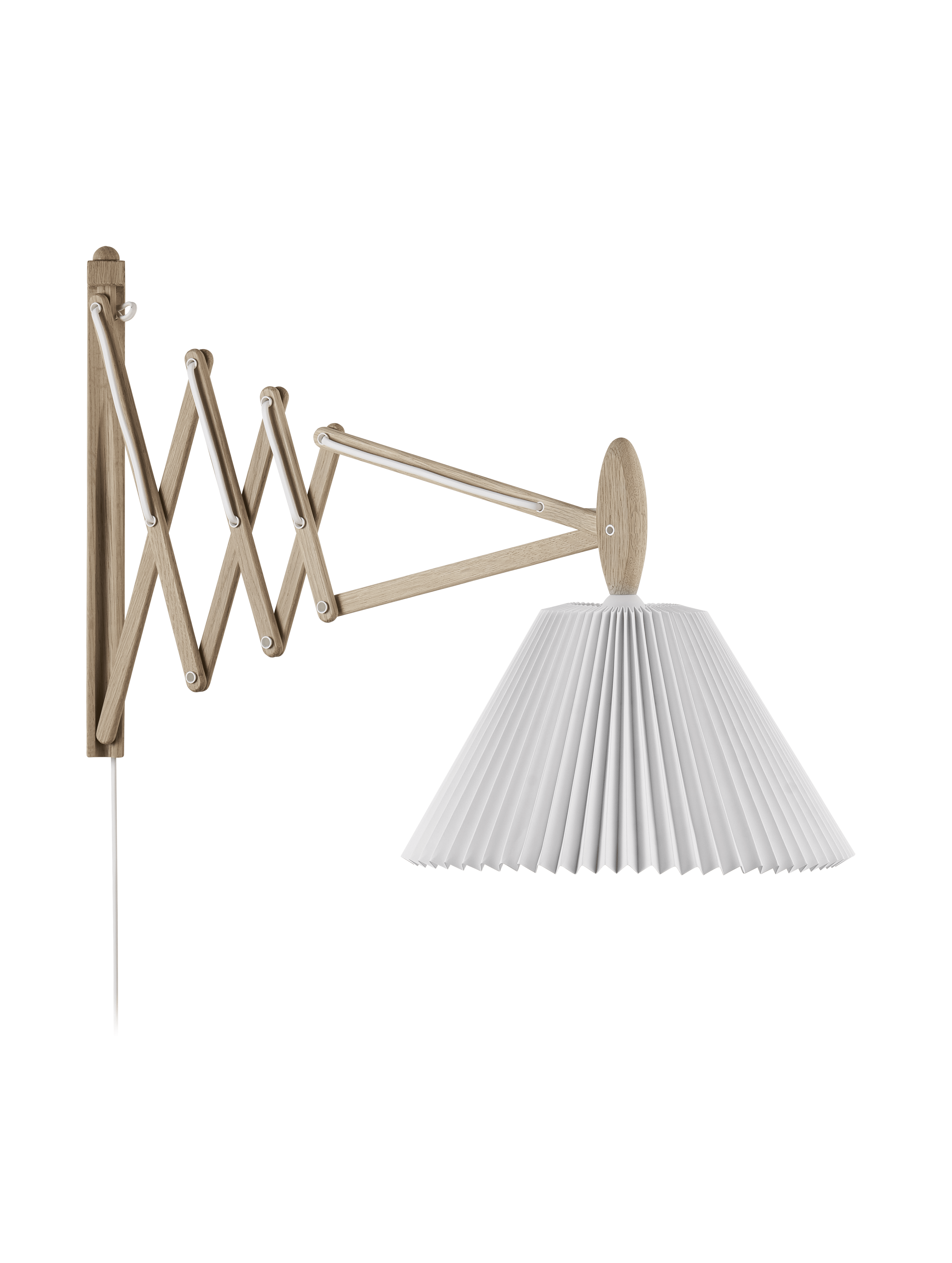 Wall lamp MODEL 233 2/21 SAX white with a light oak base