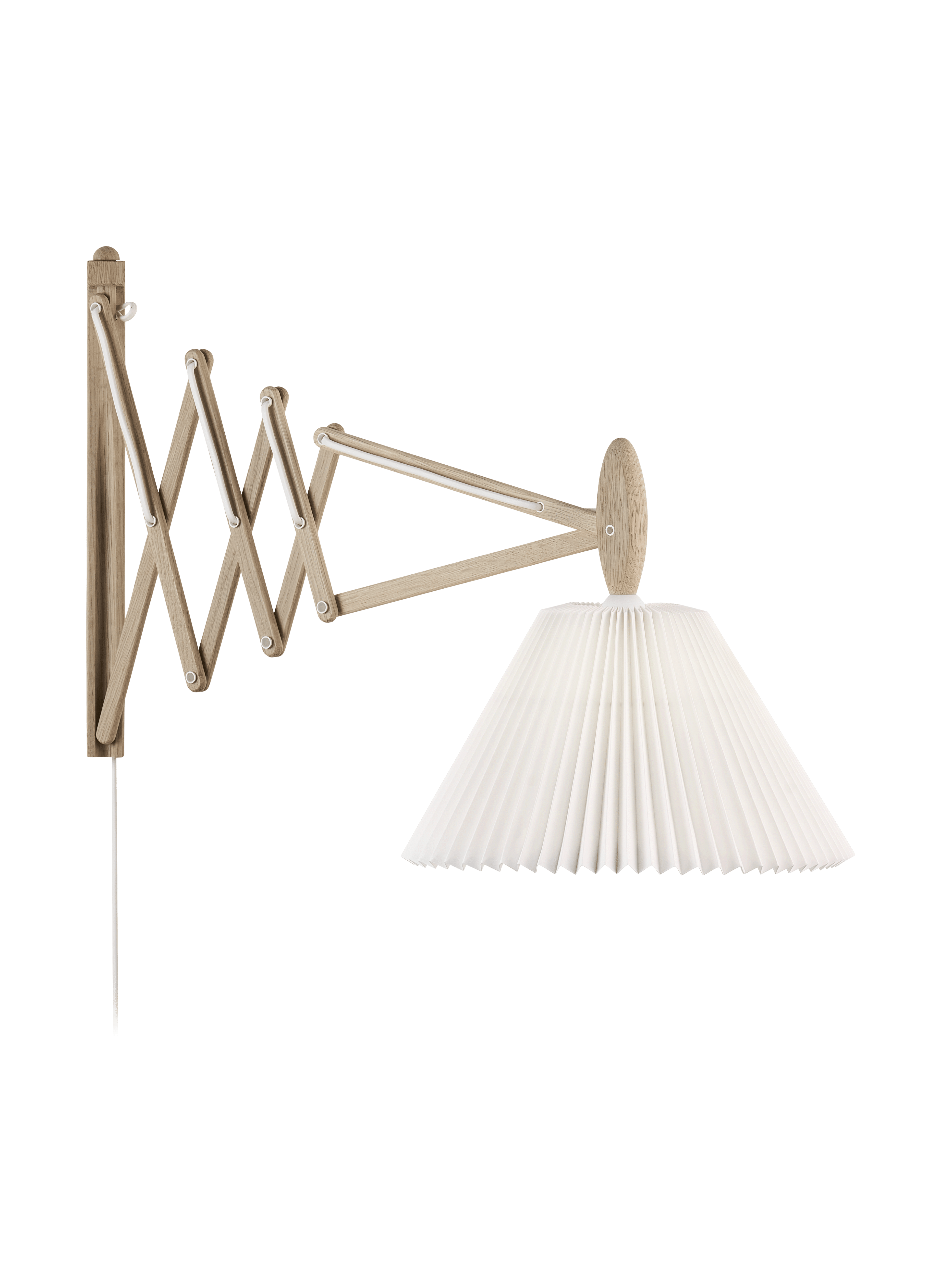 Wall lamp MODEL 233 2/21 SAX white with a light oak base