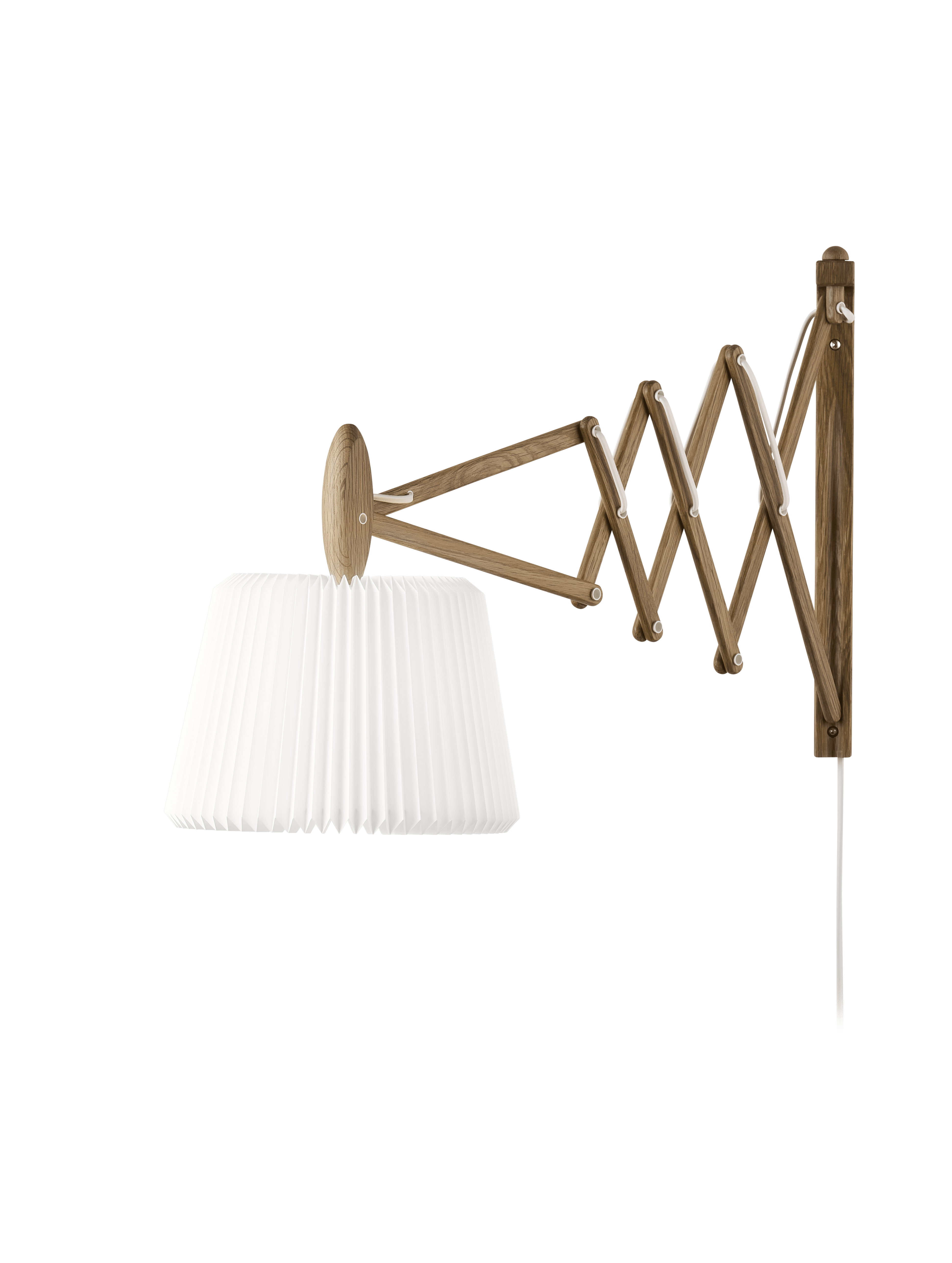 Wall lamp MODEL 233 120 SAX white with dark oak base