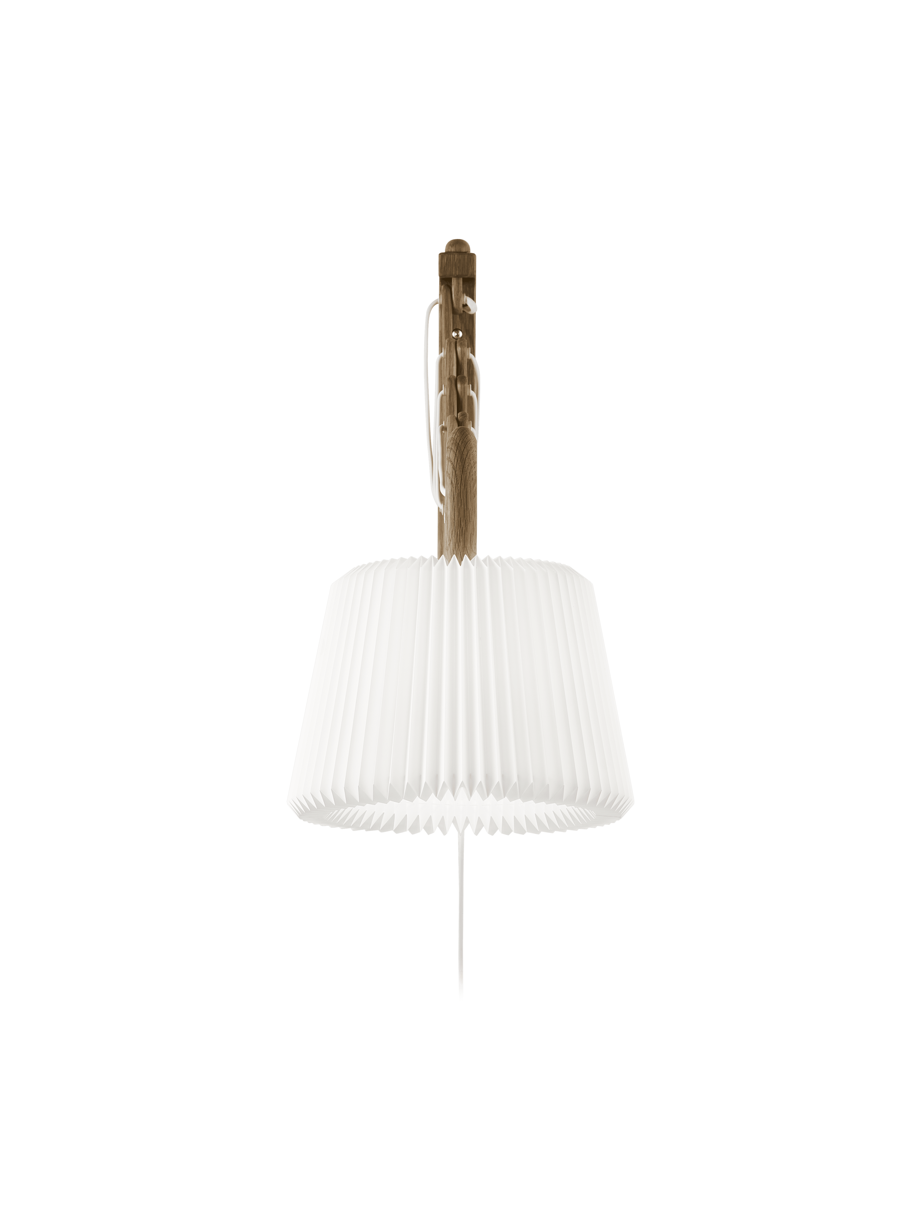 Wall lamp MODEL 233 120 SAX white with dark oak base