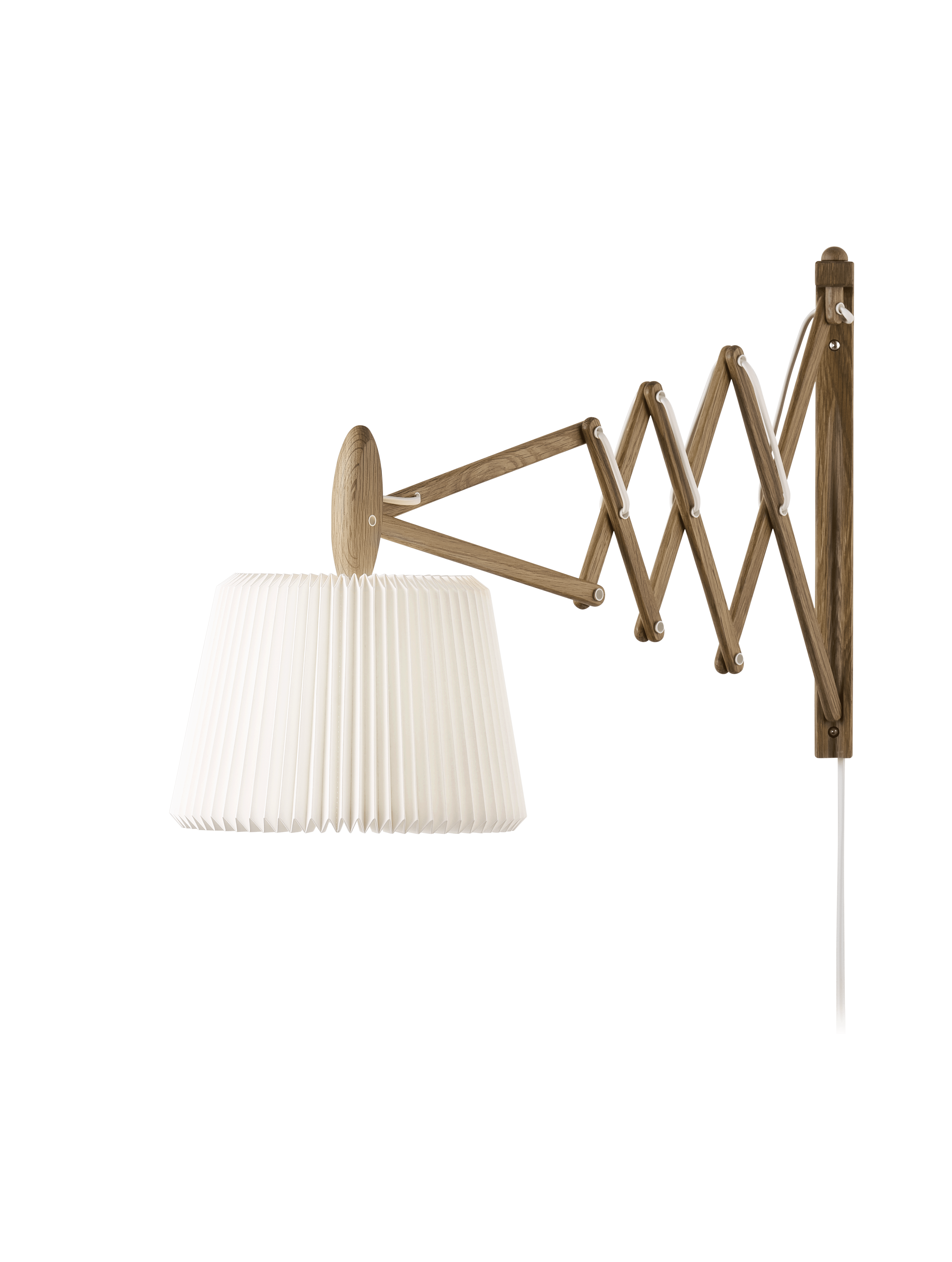 Wall lamp MODEL 233 120 SAX white with dark oak base