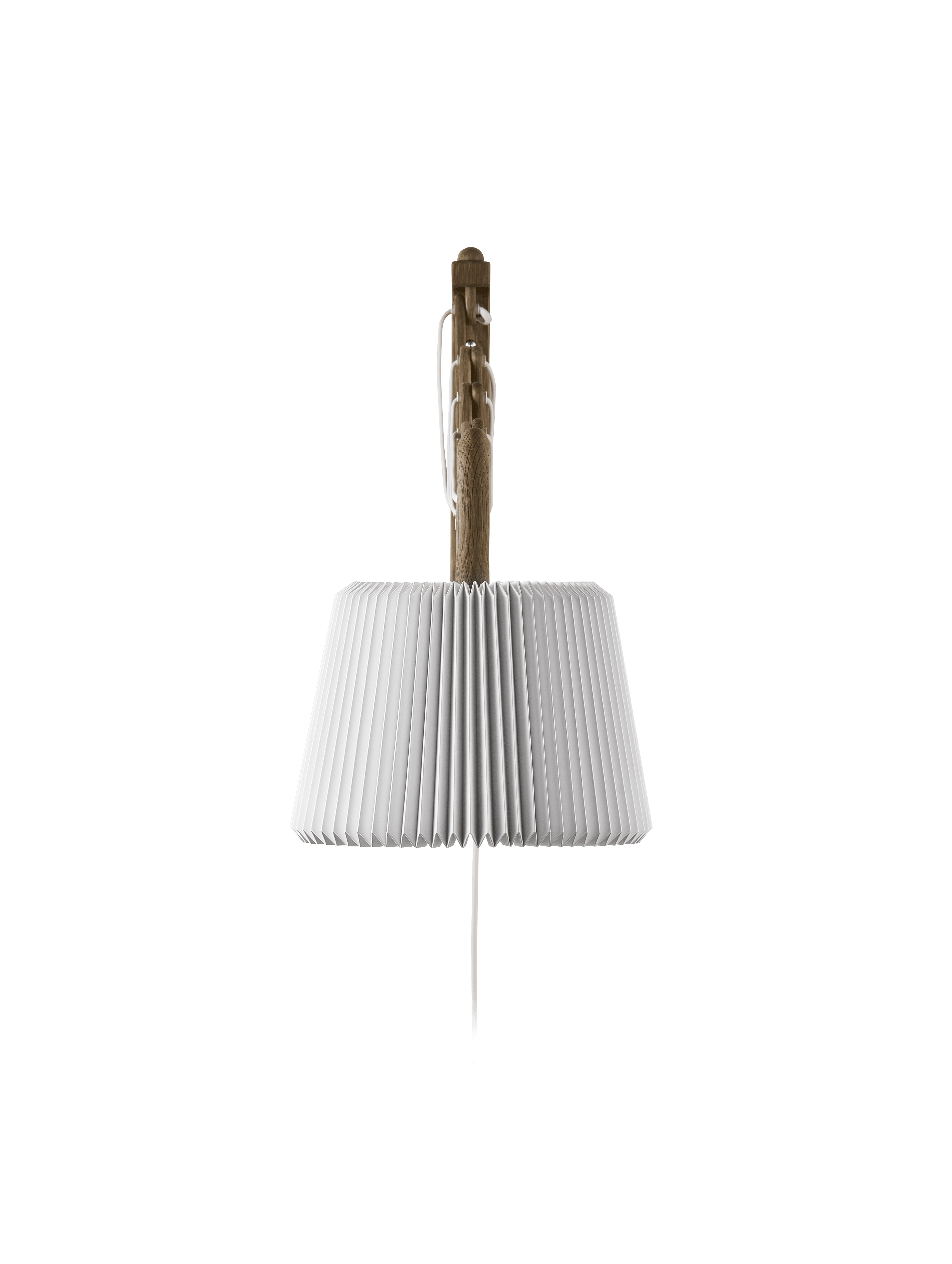 Wall lamp MODEL 233 120 SAX white with dark oak base