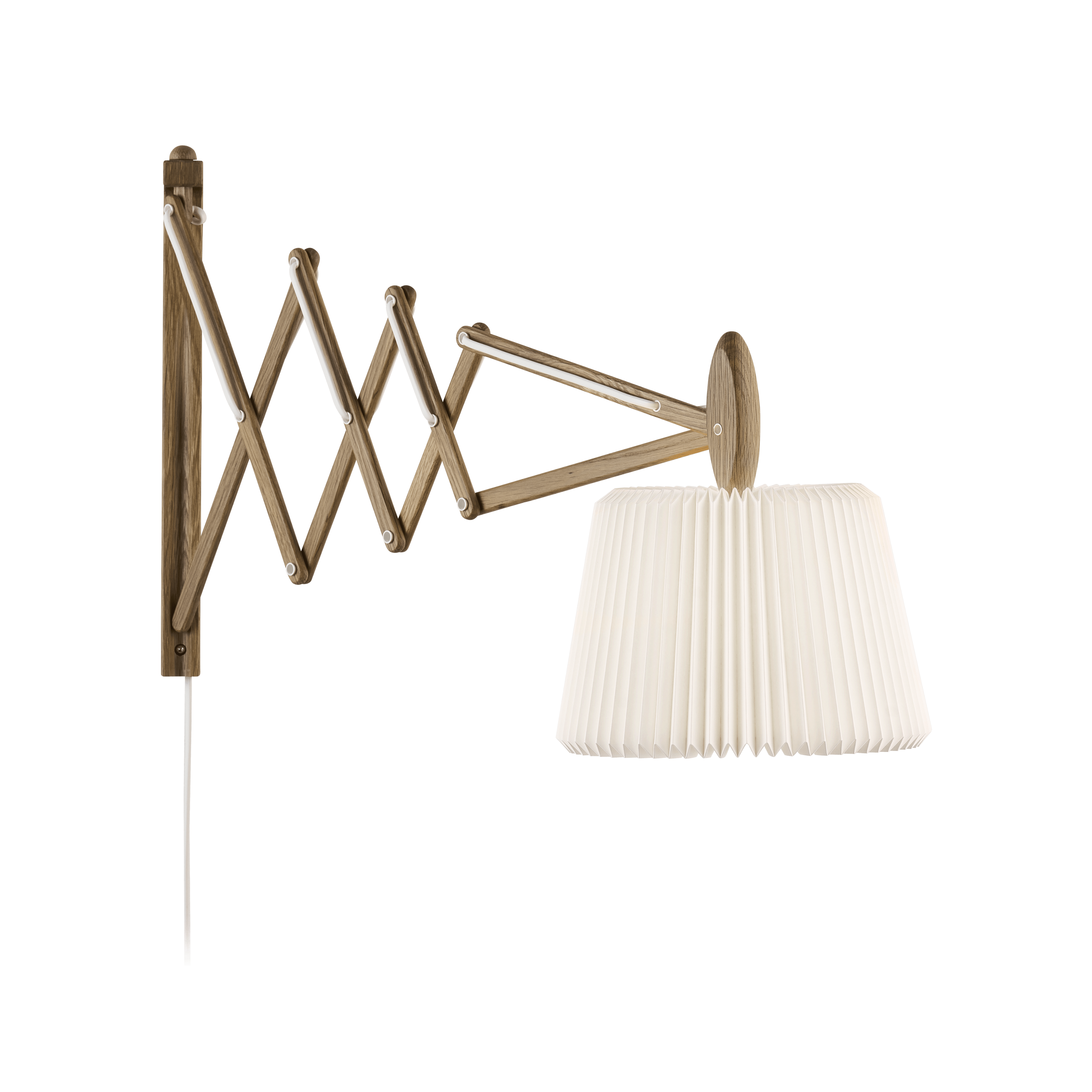 Wall lamp MODEL 233 120 SAX white with dark oak base