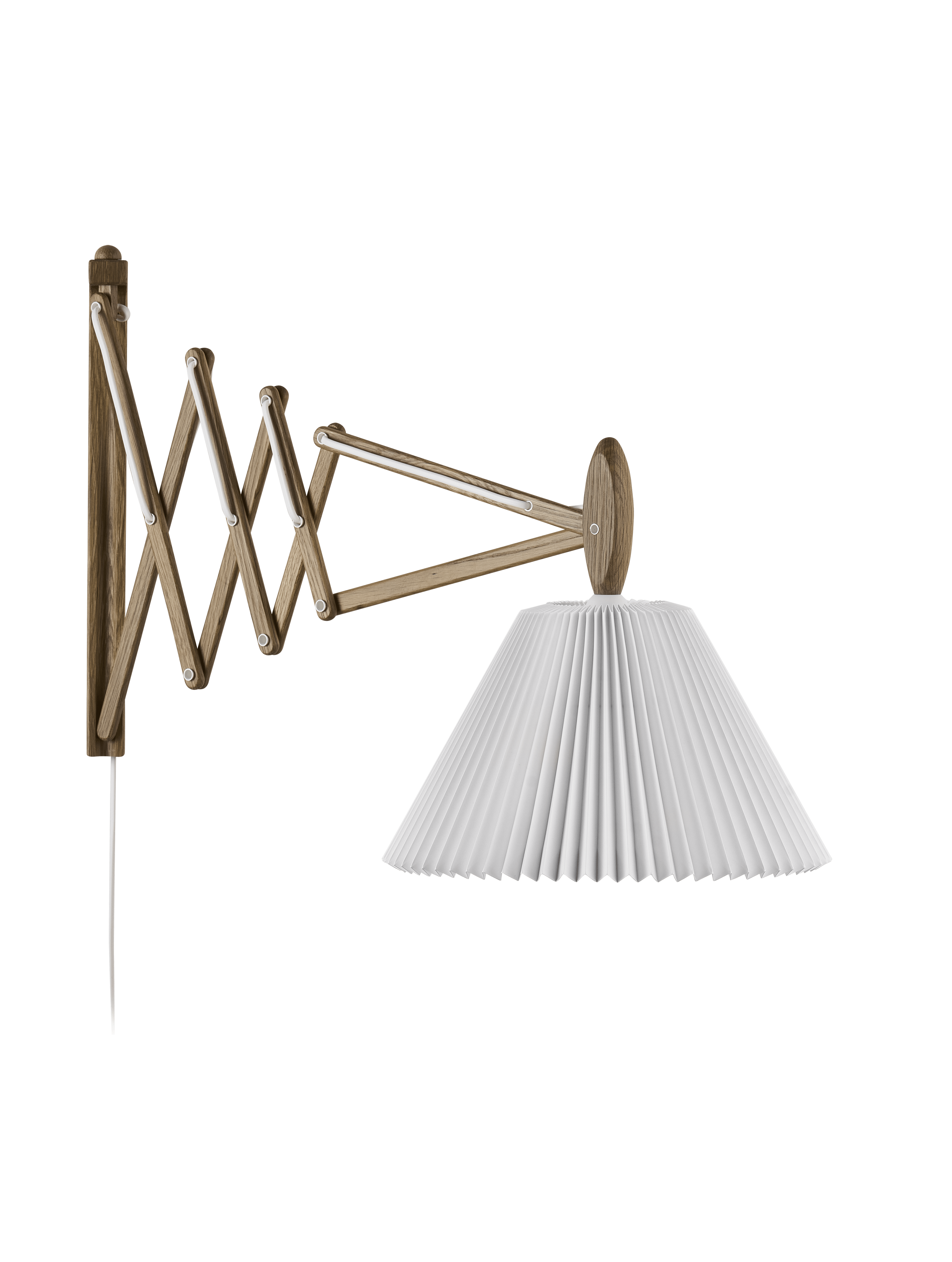 Wall lamp MODEL 233 2/21 SAX white with dark oak base