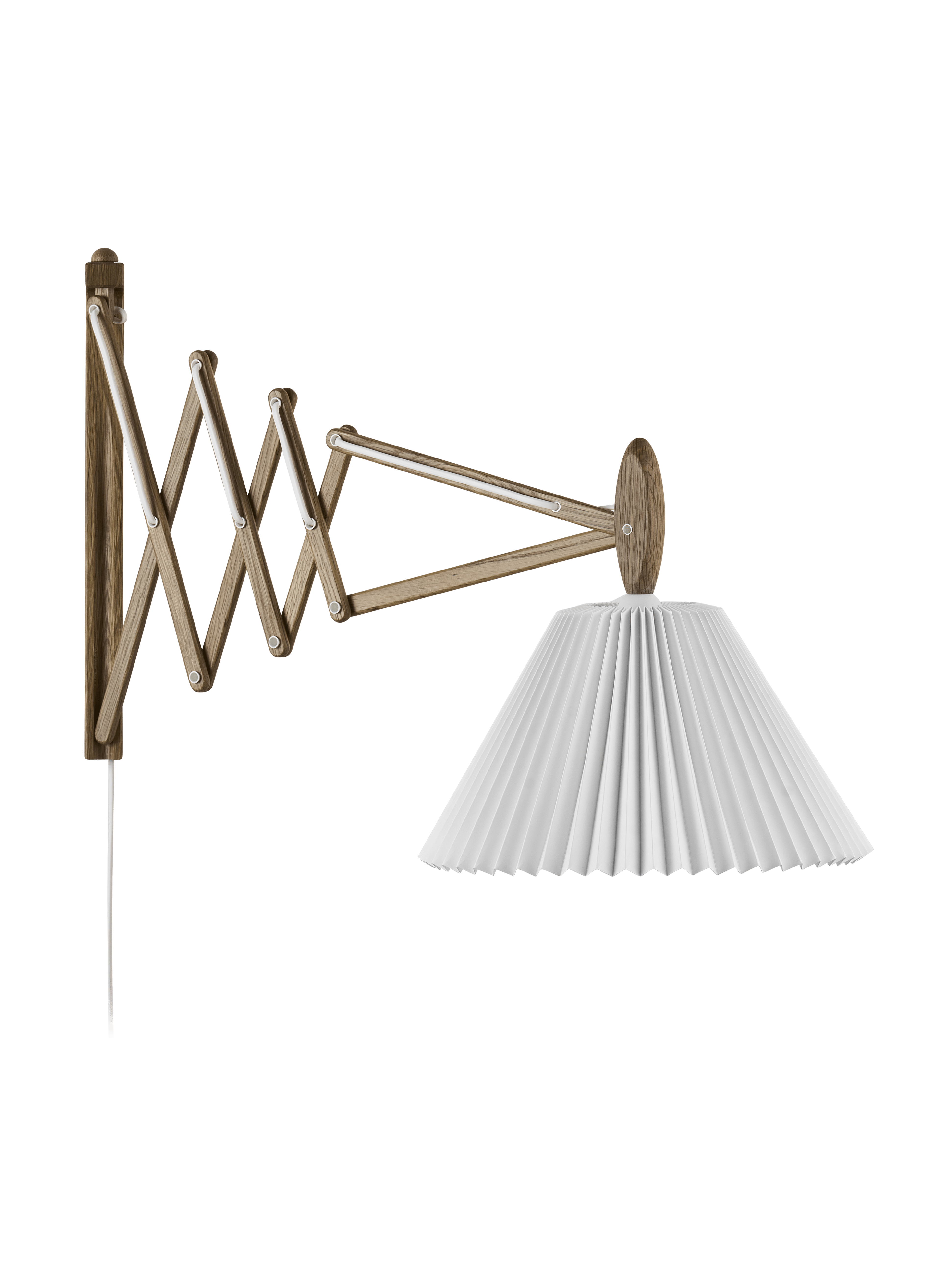 Wall lamp MODEL 233 2/21 SAX white with dark oak base