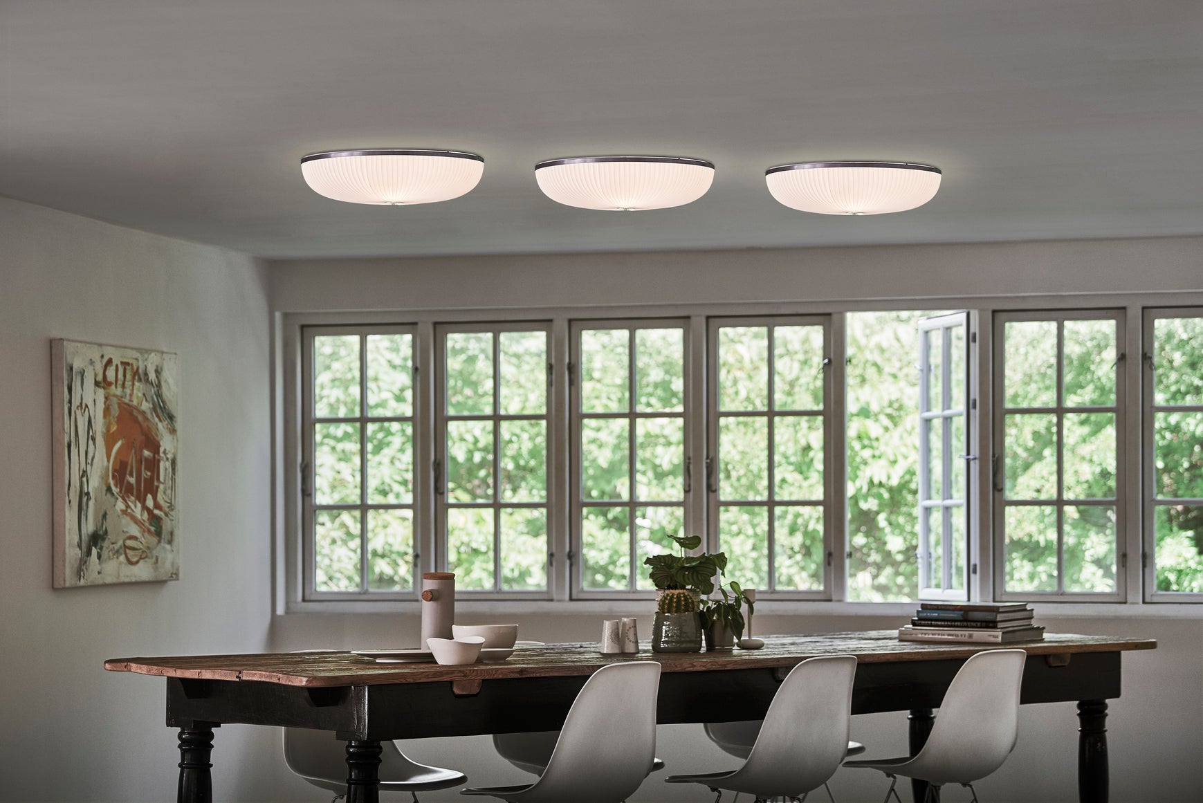 Wall lamp MODEL 236 LAMELLA white with silver