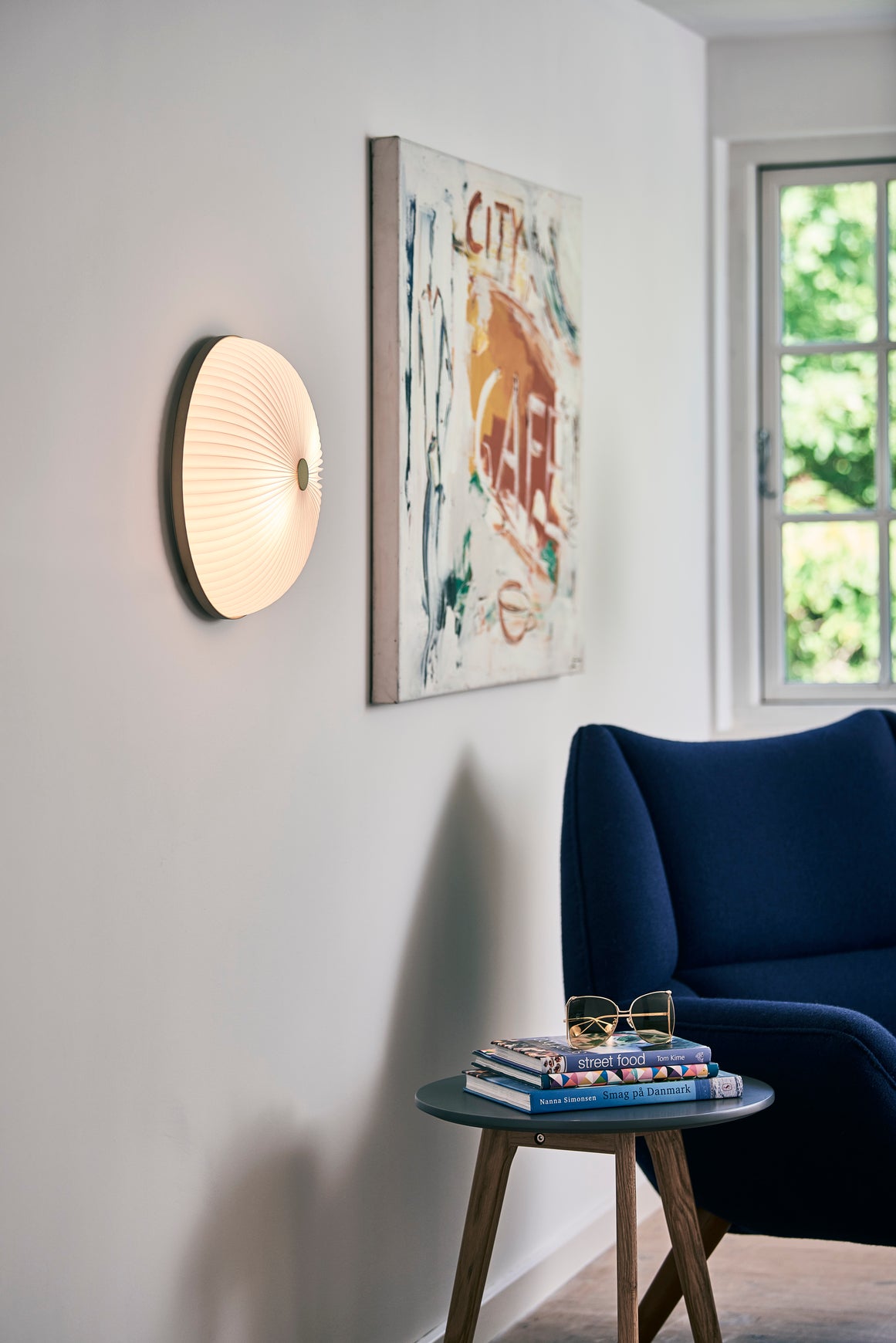 Wall lamp MODEL 235 LAMELLA white with silver