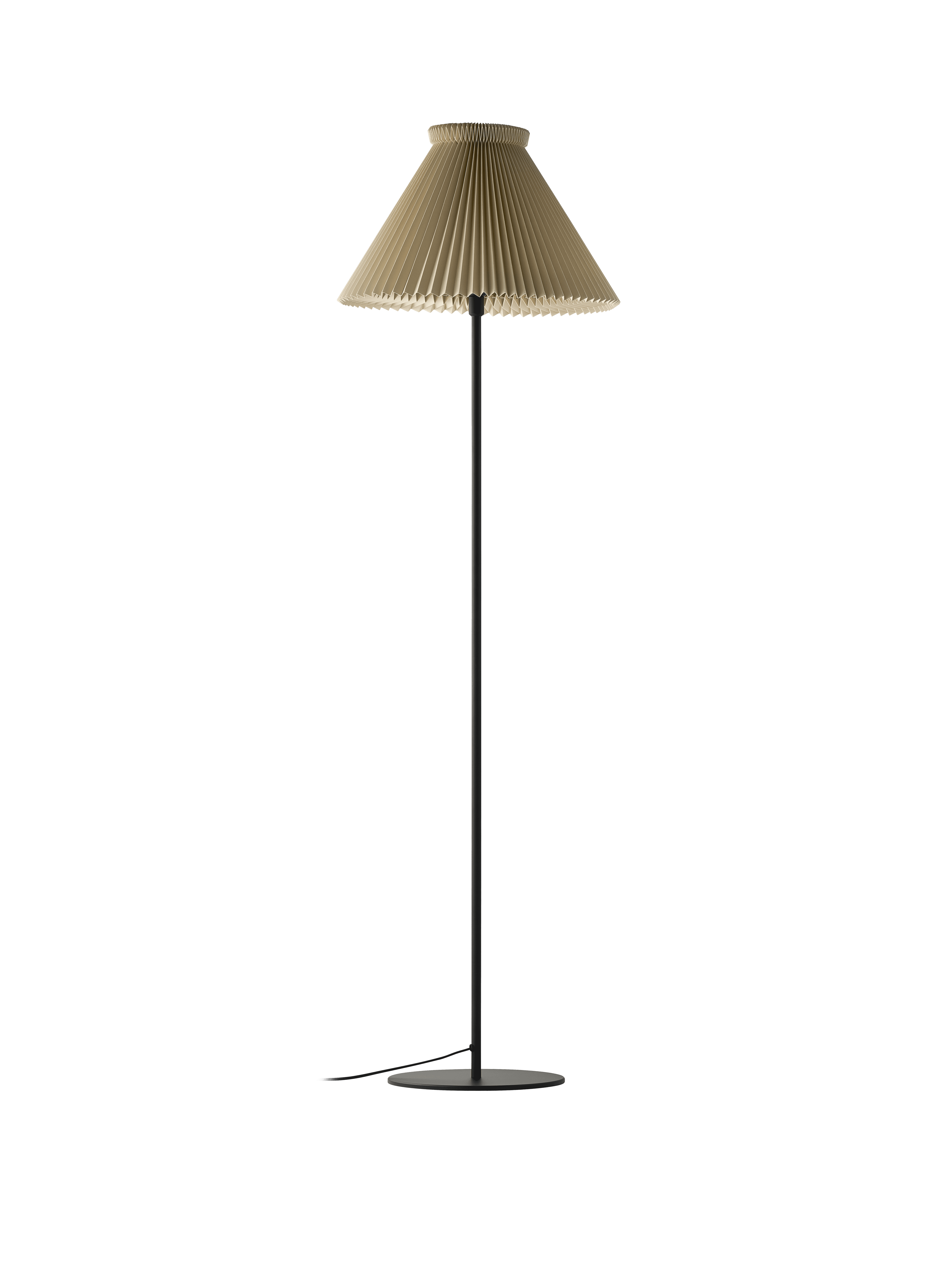 Floor lamp MODEL 334 buttery beige with black base