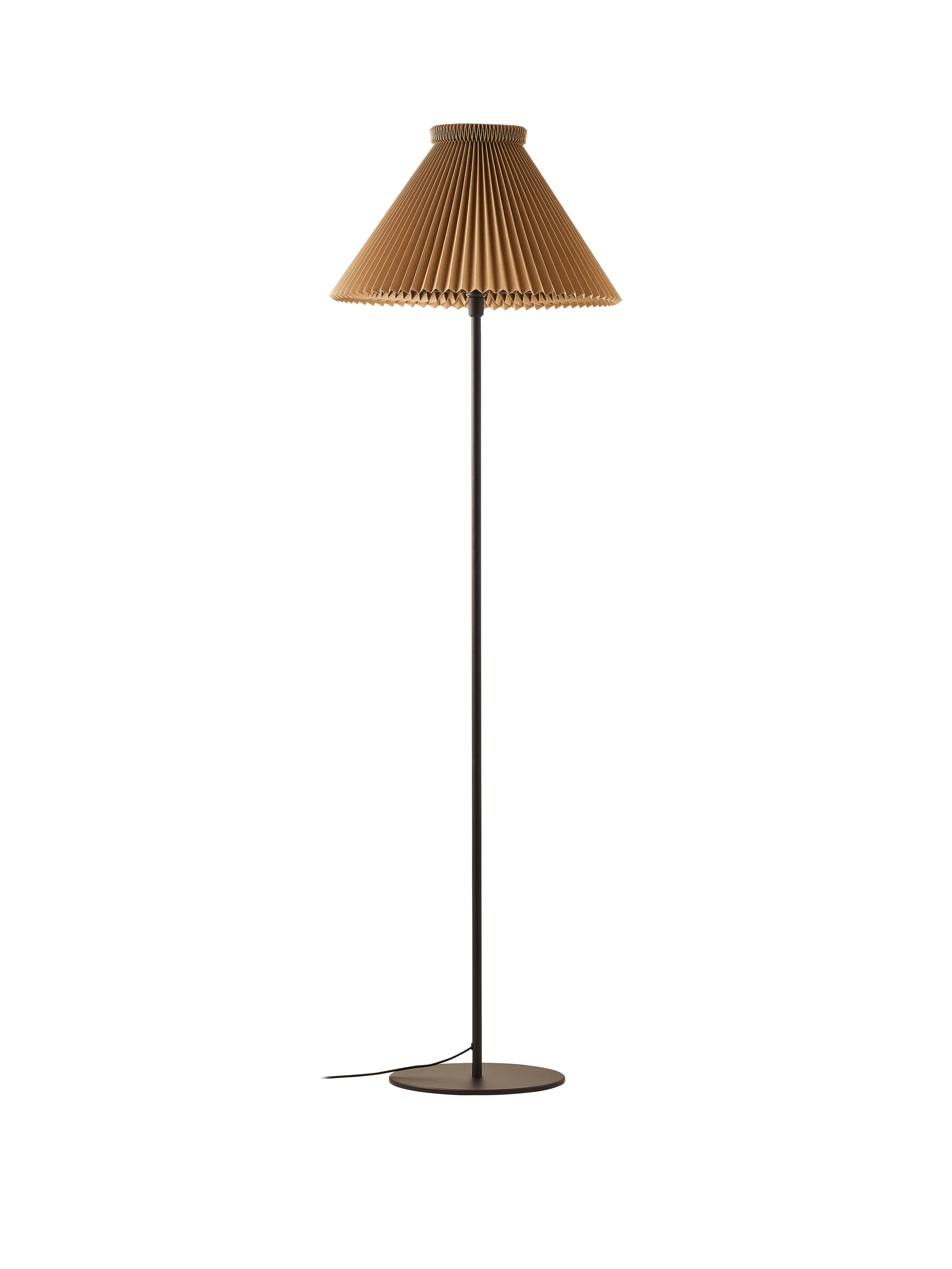 Mustard Floor Lamp MODEL 334 with Black Base
