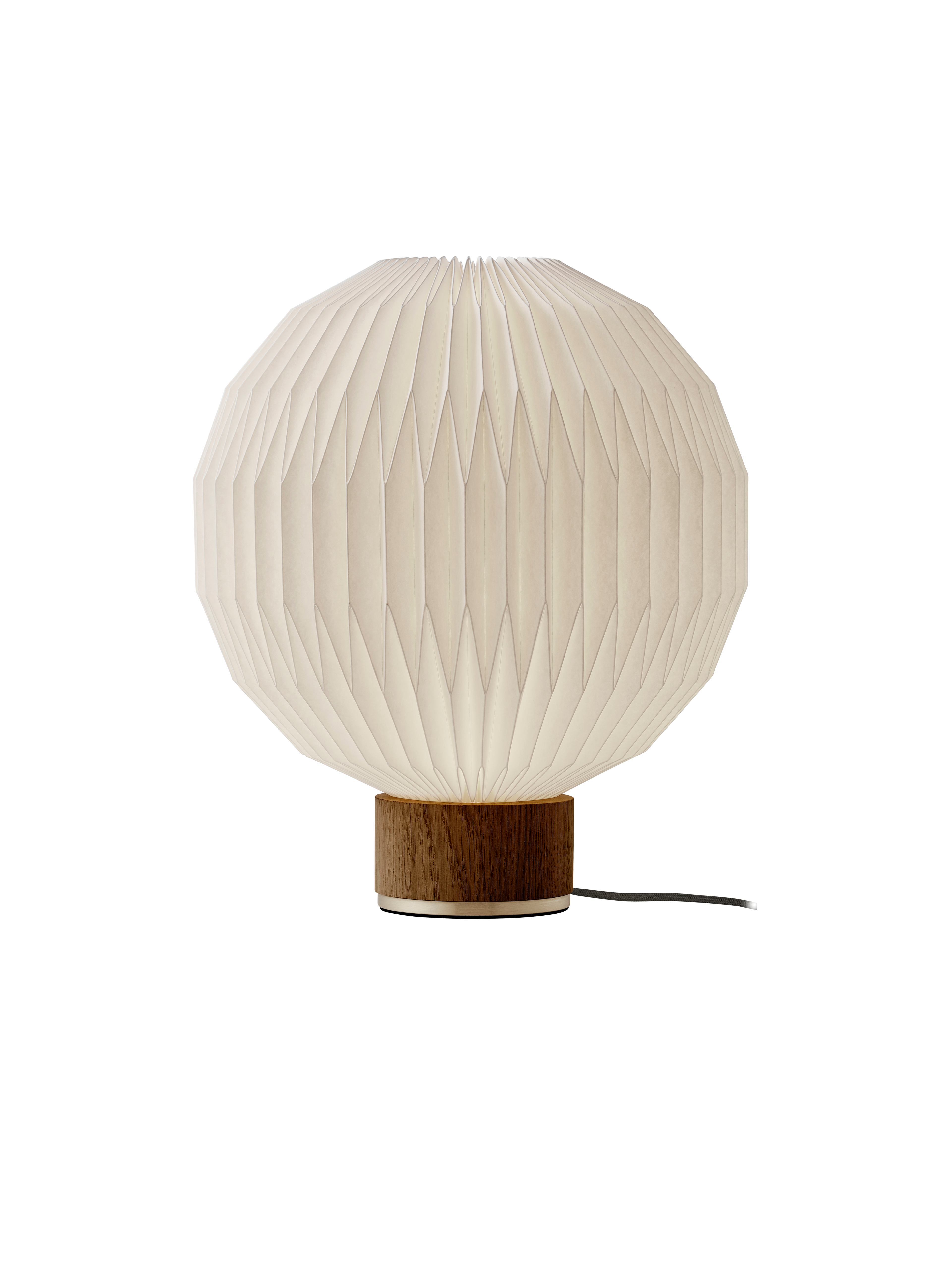 Table lamp MODEL 375 white with smoked oak base