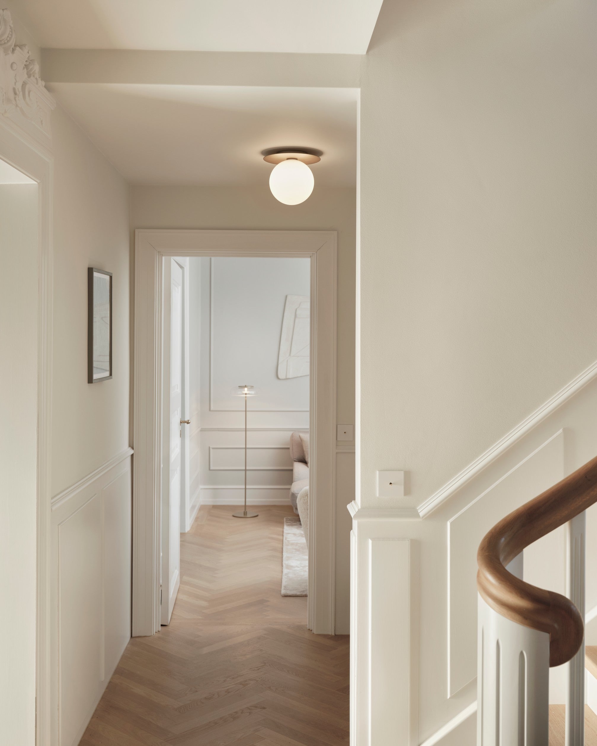 LIILA Gold Recessed Wall Sconce with Opal Glass