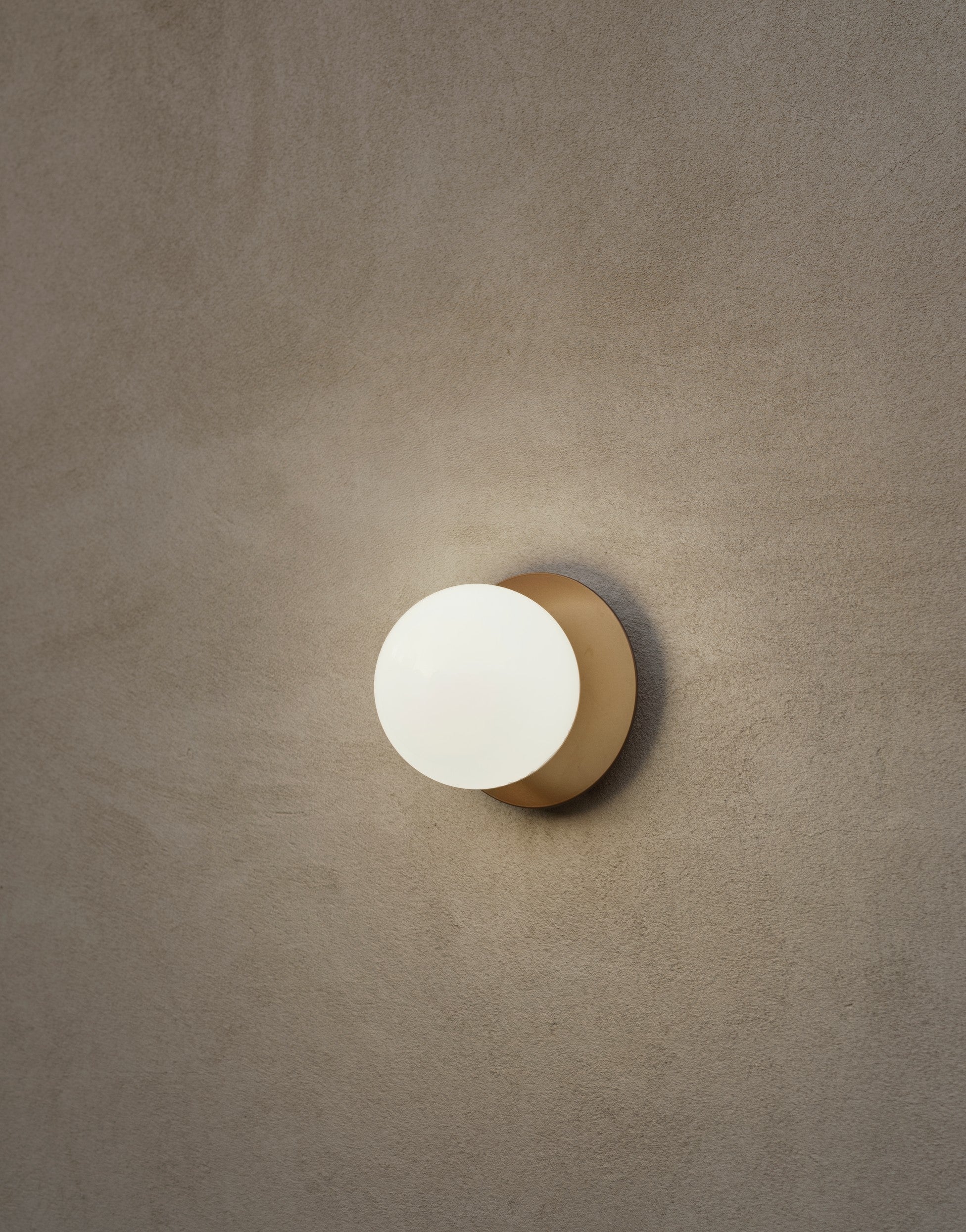 LIILA Outdoor Wall Light in Dark Brown with Opal Glass