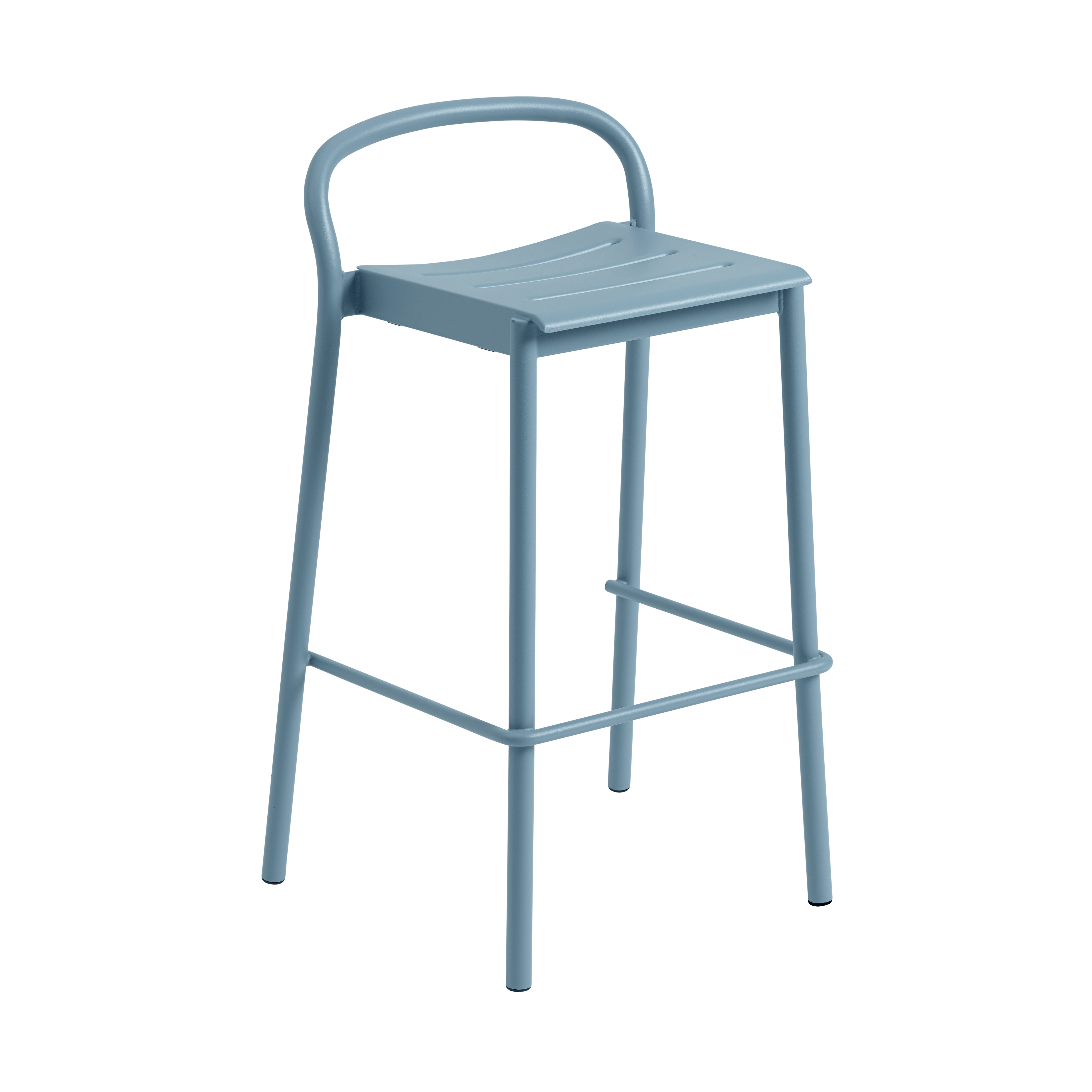 Hocker für den Außenbereich LINEAR blaue Stahl