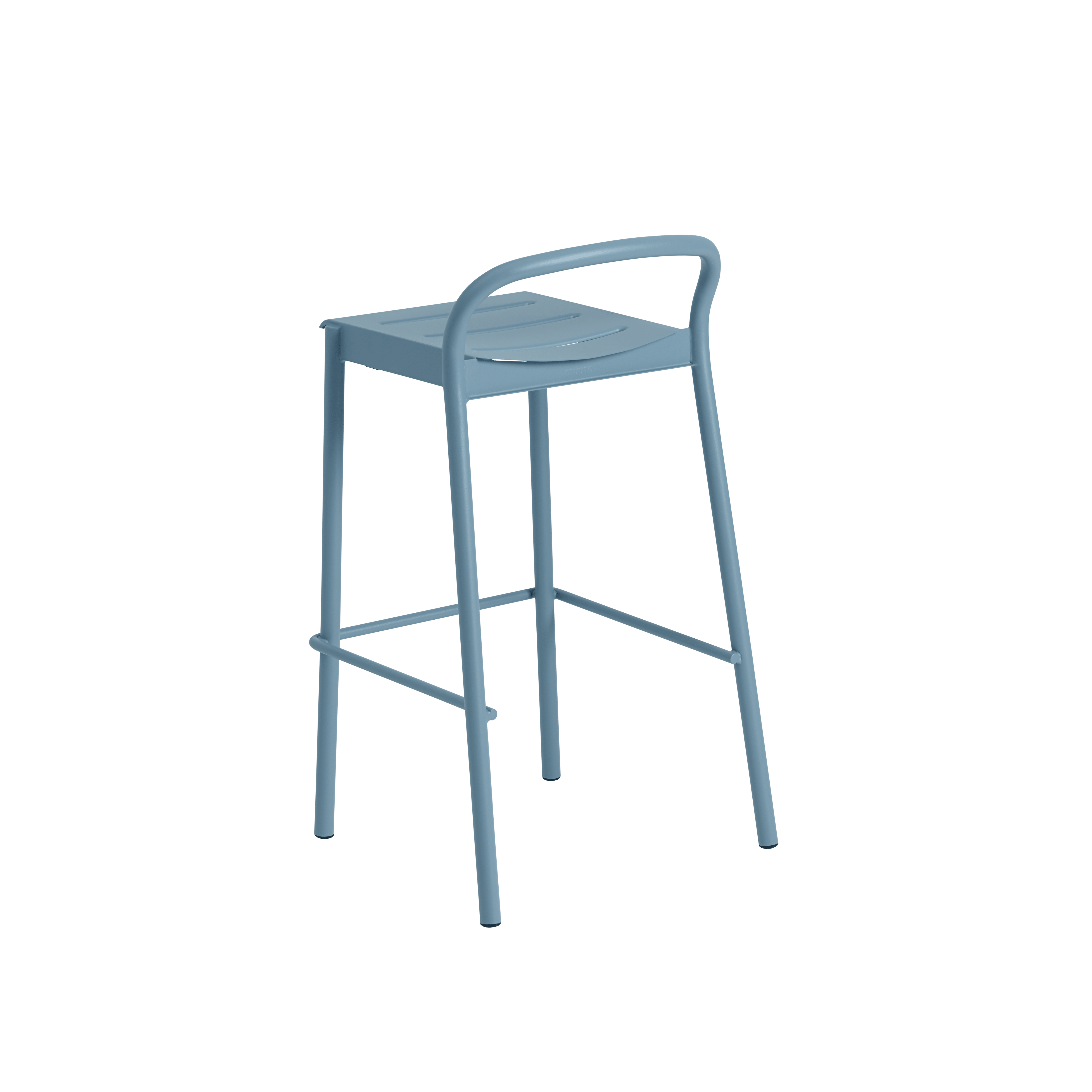 Hocker für den Außenbereich LINEAR blaue Stahl