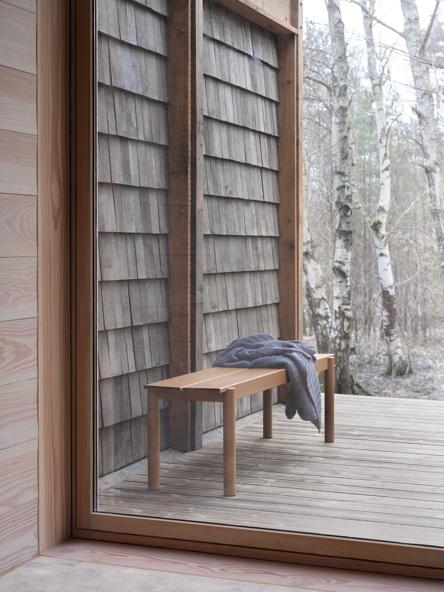 Gartenbank LINEAR taupe Stahl