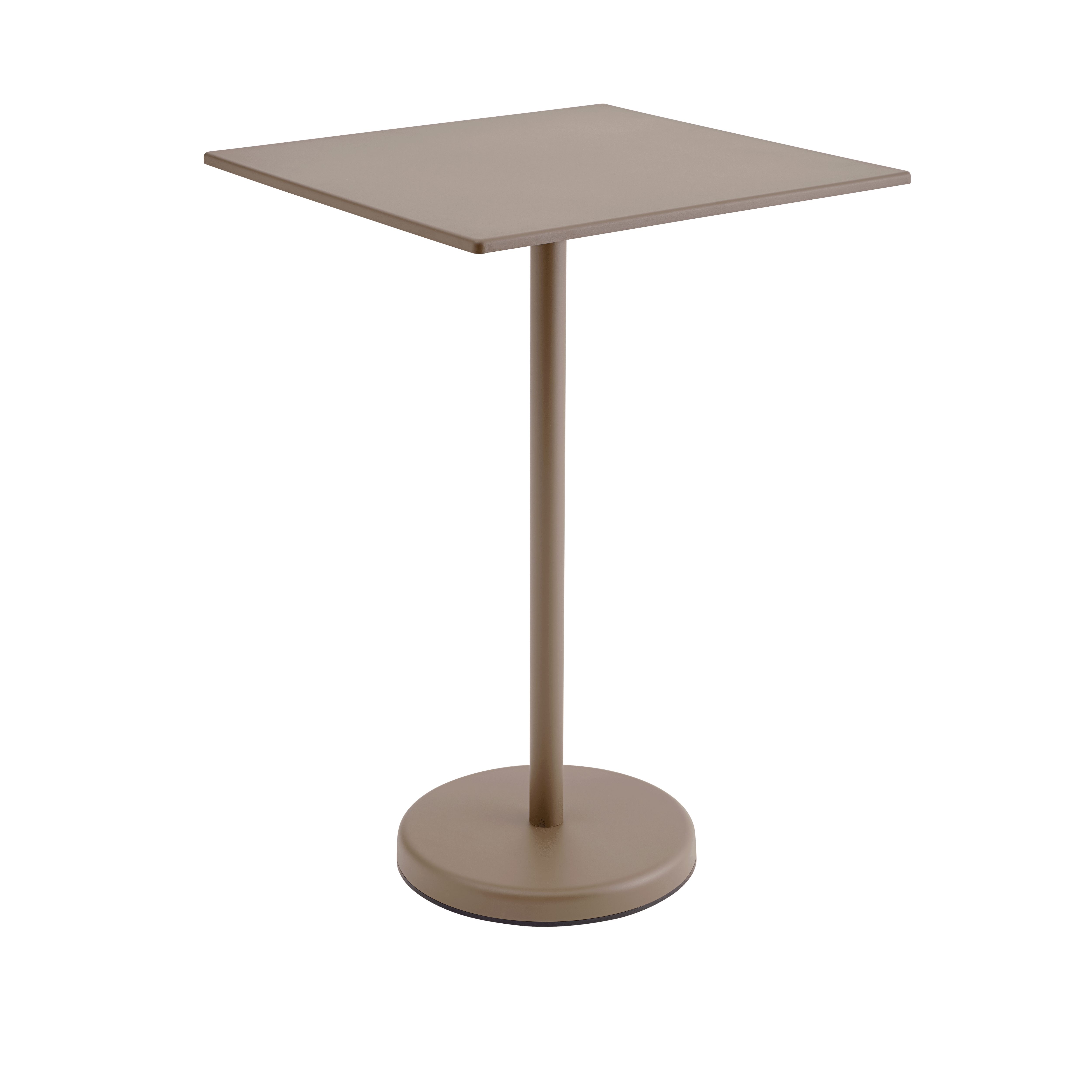 Outdoor bar table LINEAR taupe steel