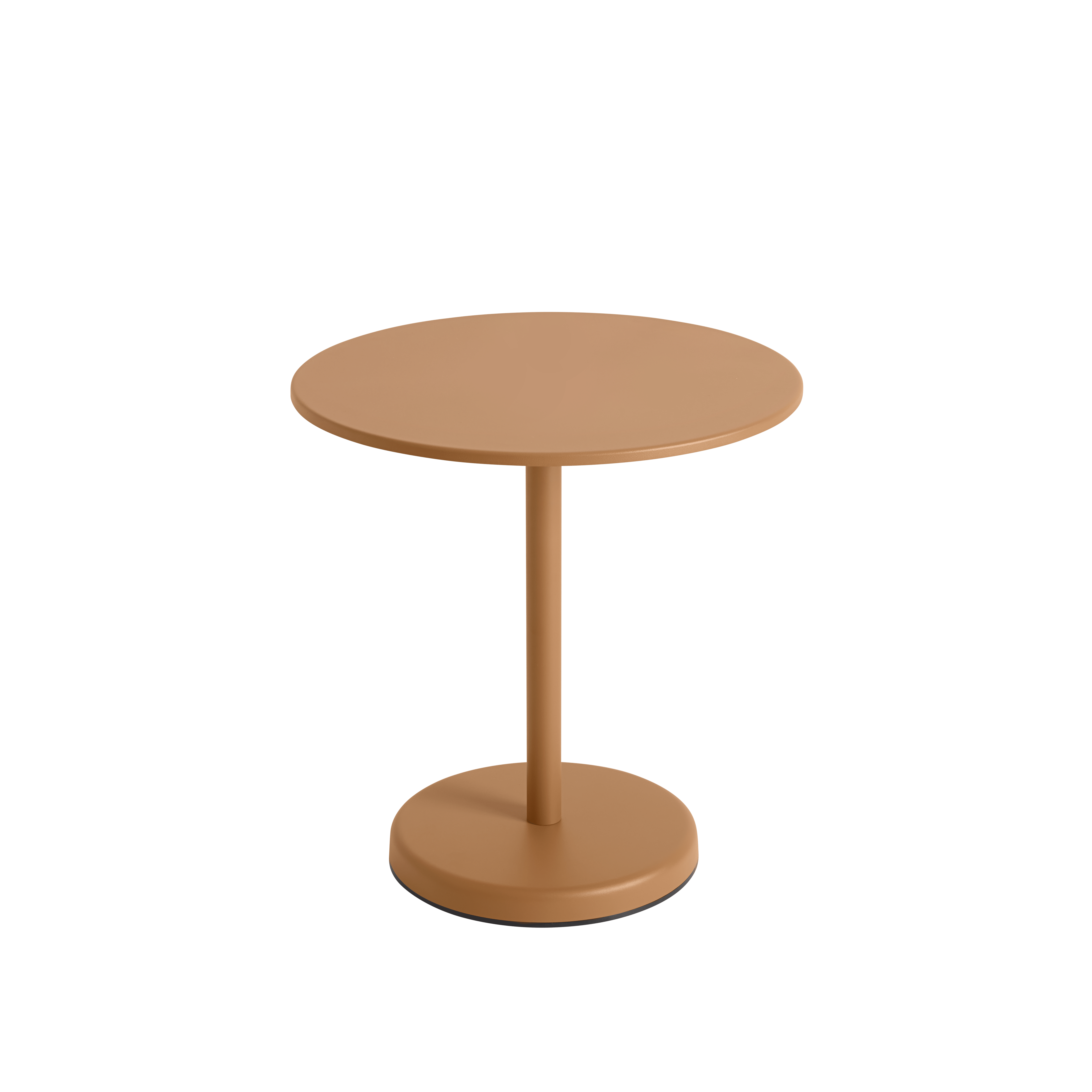 Round outdoor bar table LINEAR orange steel