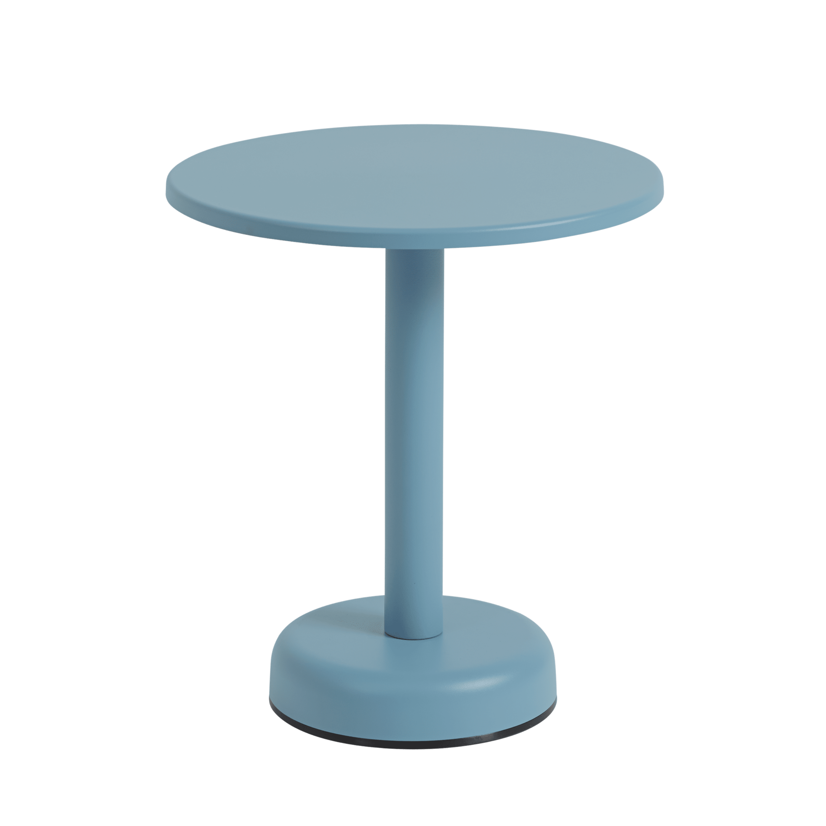 Outdoor side table LINEAR blue steel