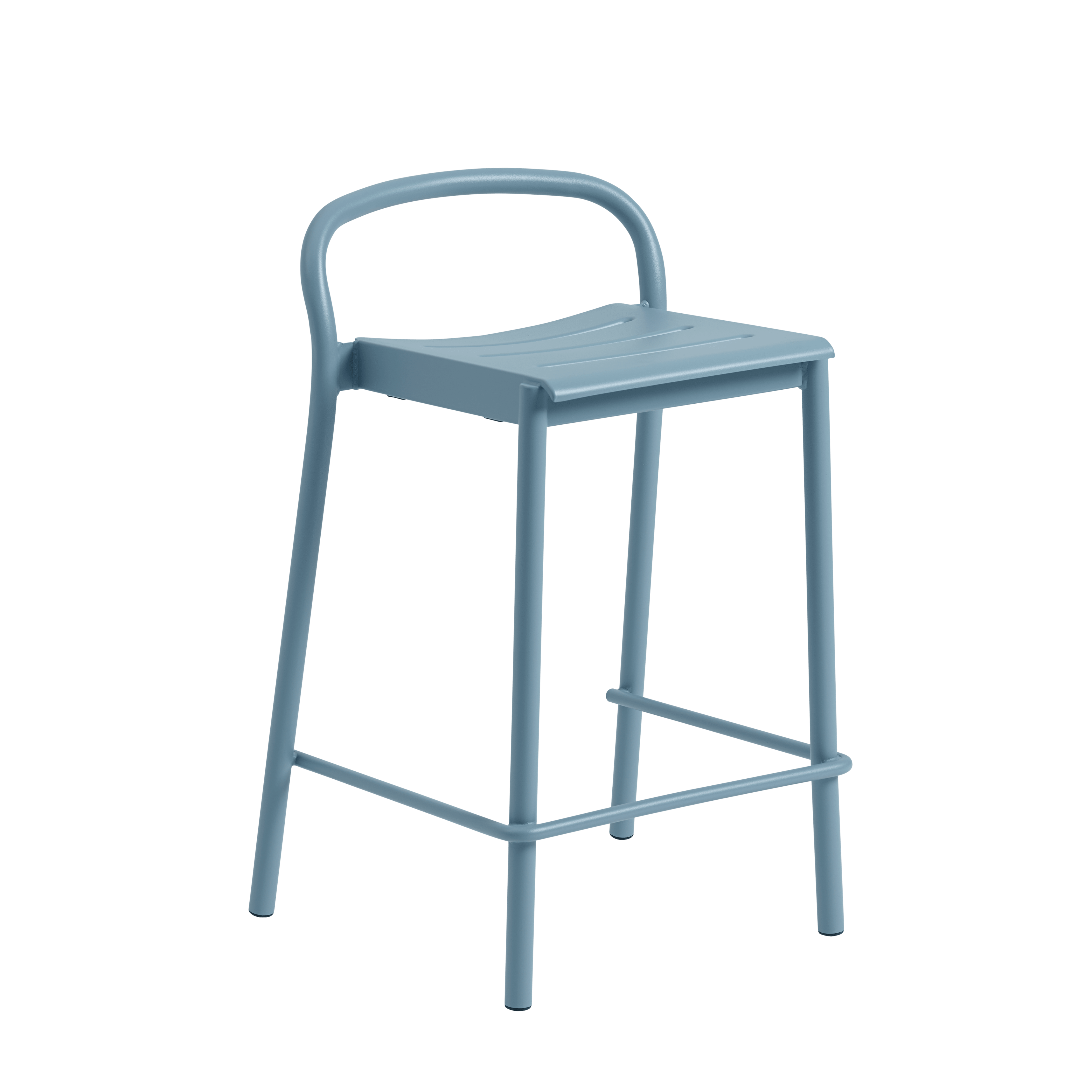 Hocker für den Außenbereich LINEAR blaue Stahl