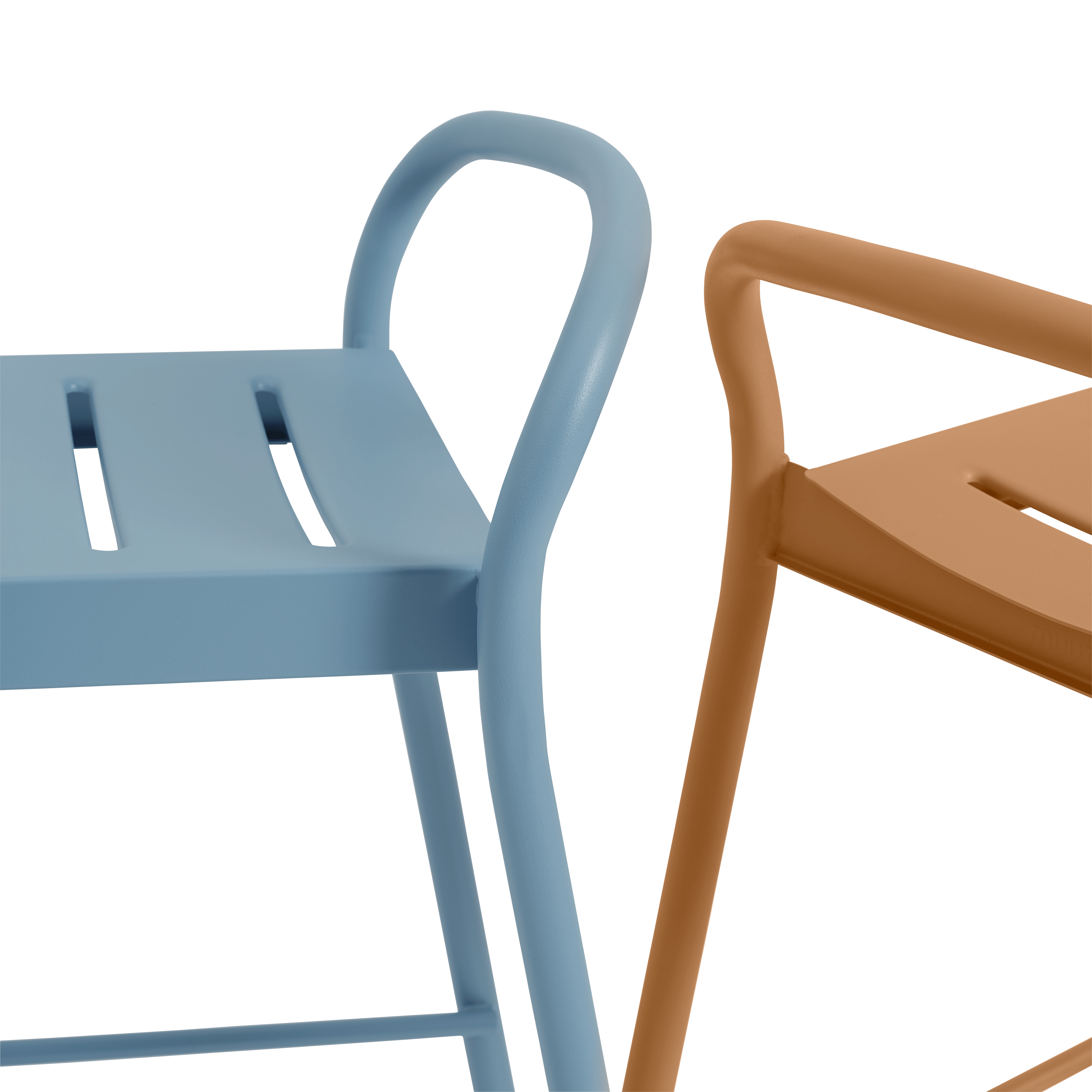 Hocker für den Außenbereich LINEAR blaue Stahl