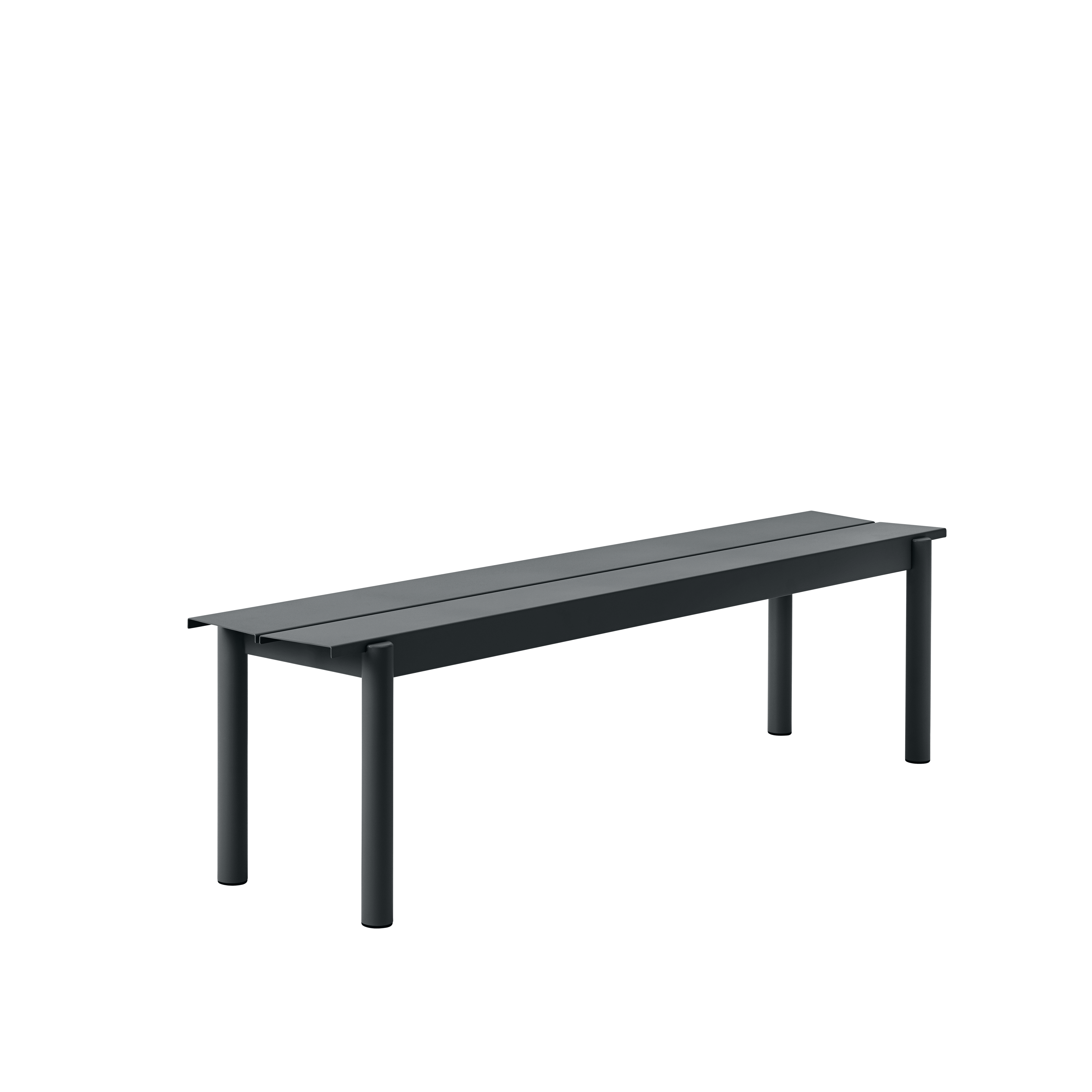 Bänke für den Außenbereich LINEAR schwarze Stahl