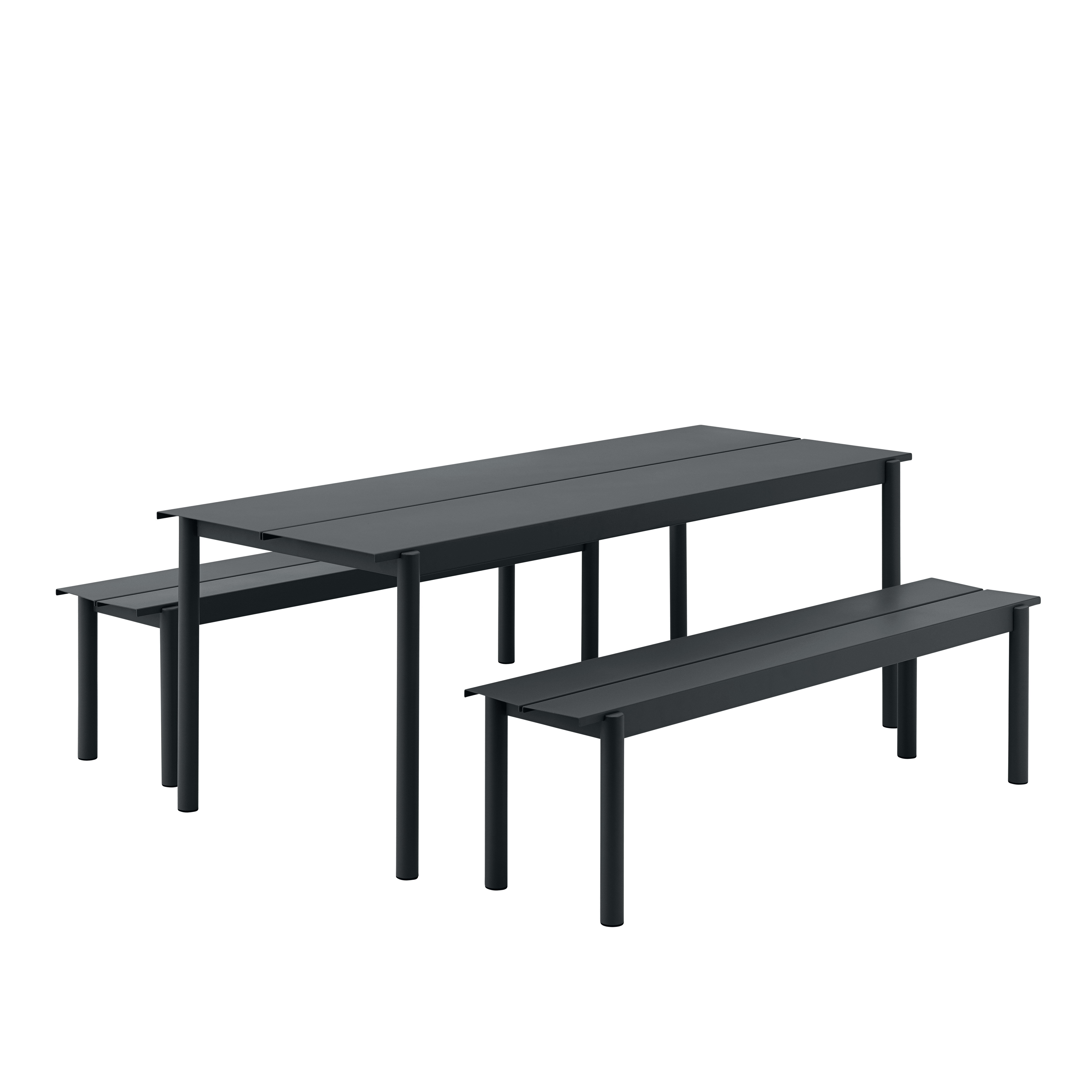 Tisch für den Außenbereich LINEAR schwarze Stahl