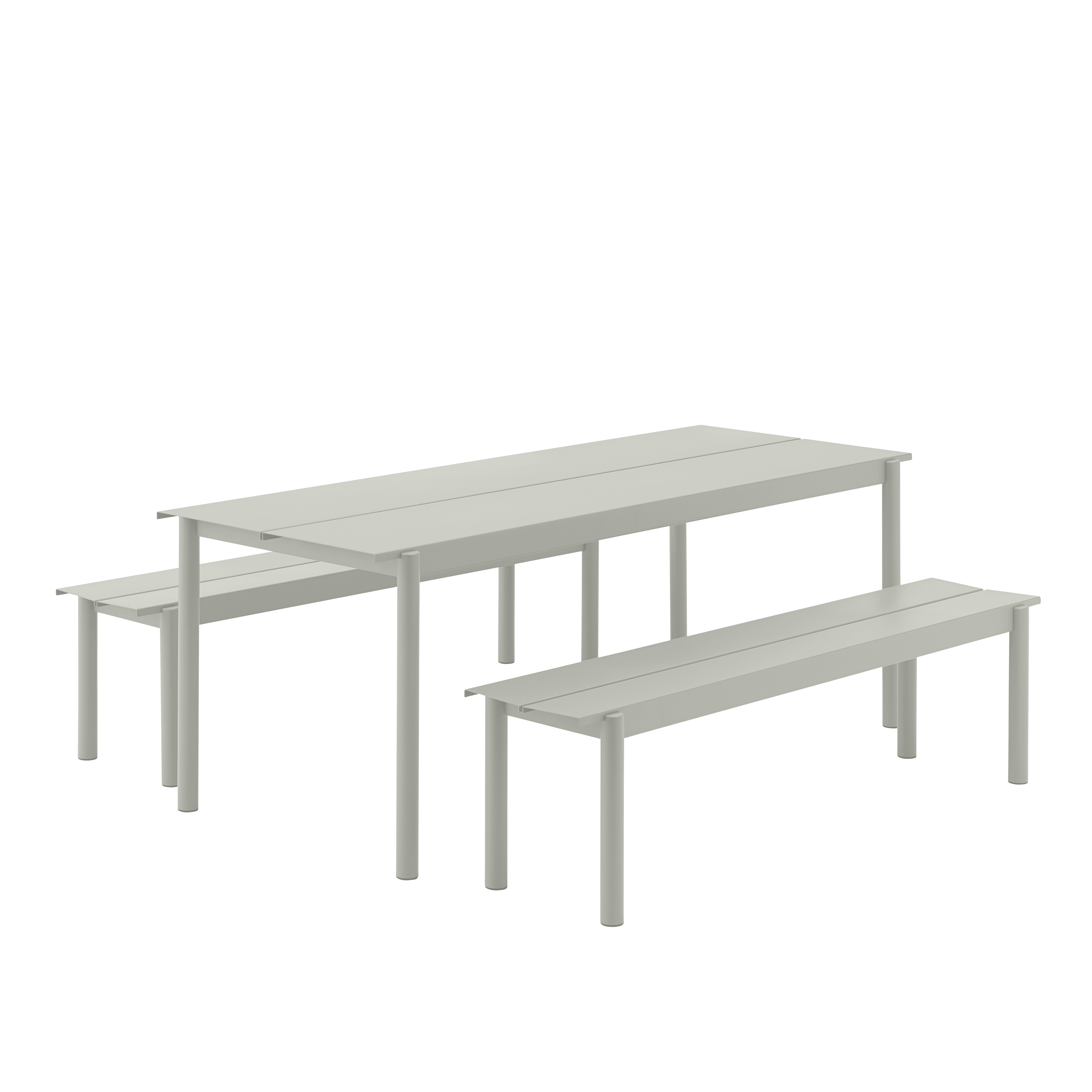 Gartenbank LINEAR grau Stahl