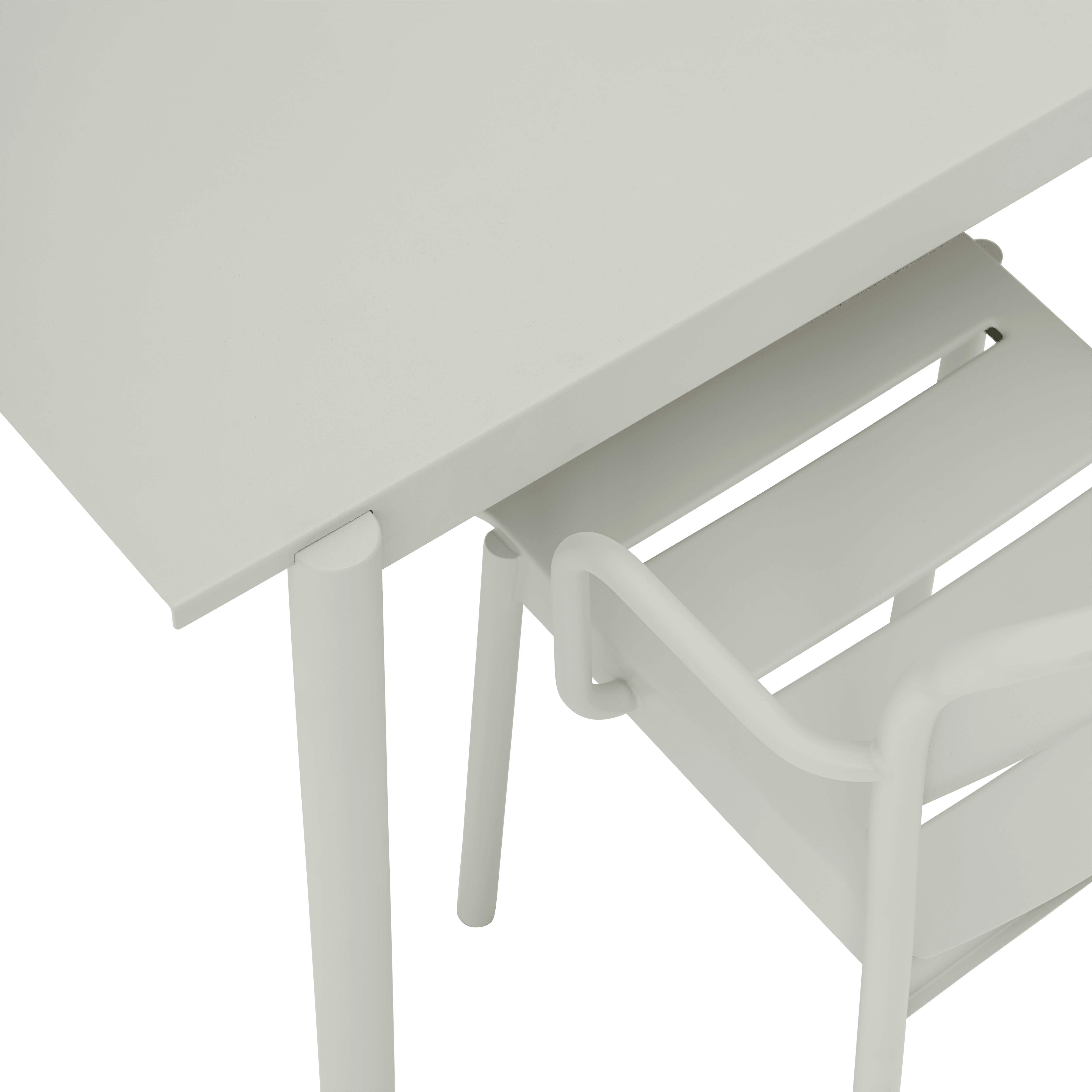 Sessel mit Armlehnen für den Außenbereich LINEAR grauer Stahl