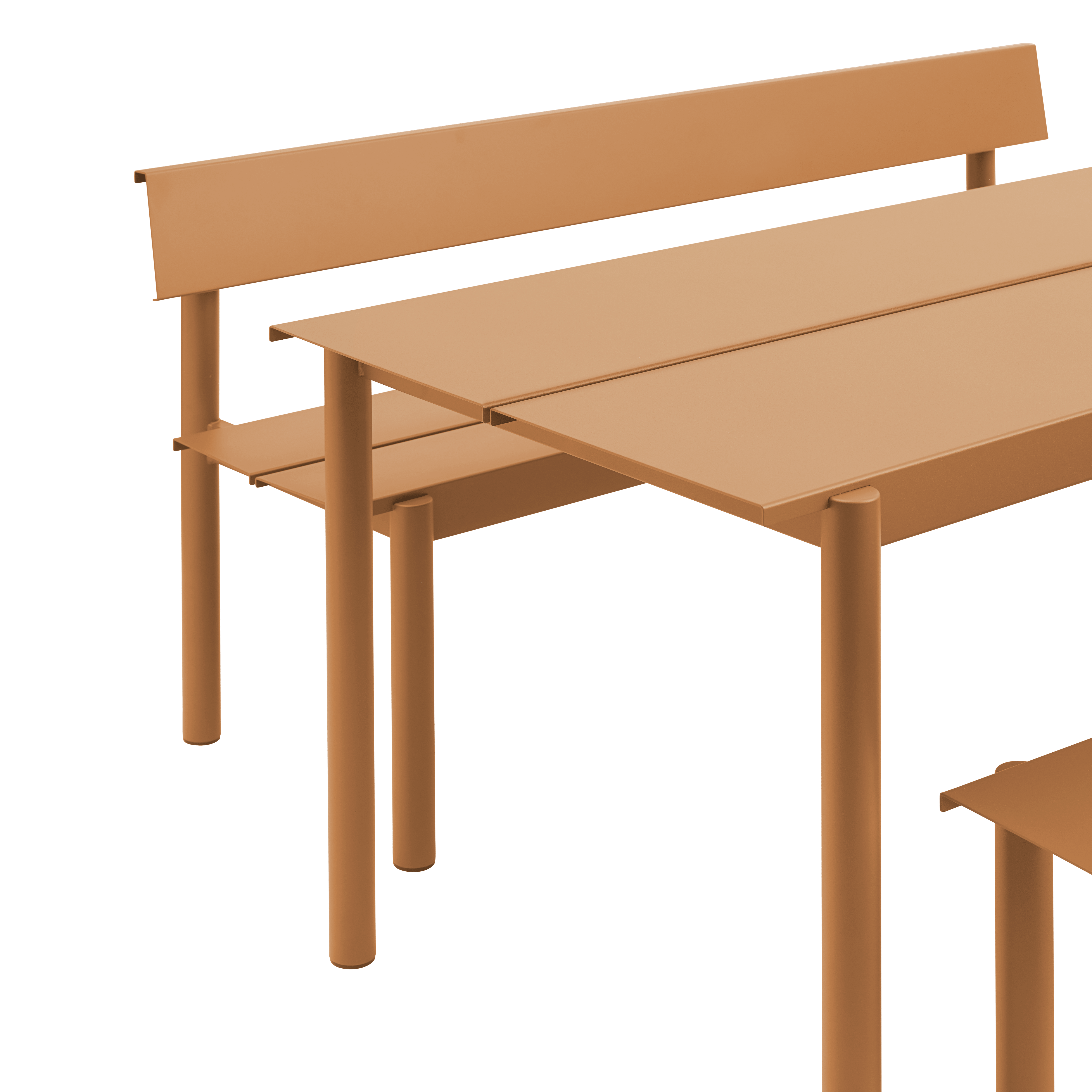 Tisch für den Außenbereich LINEAR orange Stahl