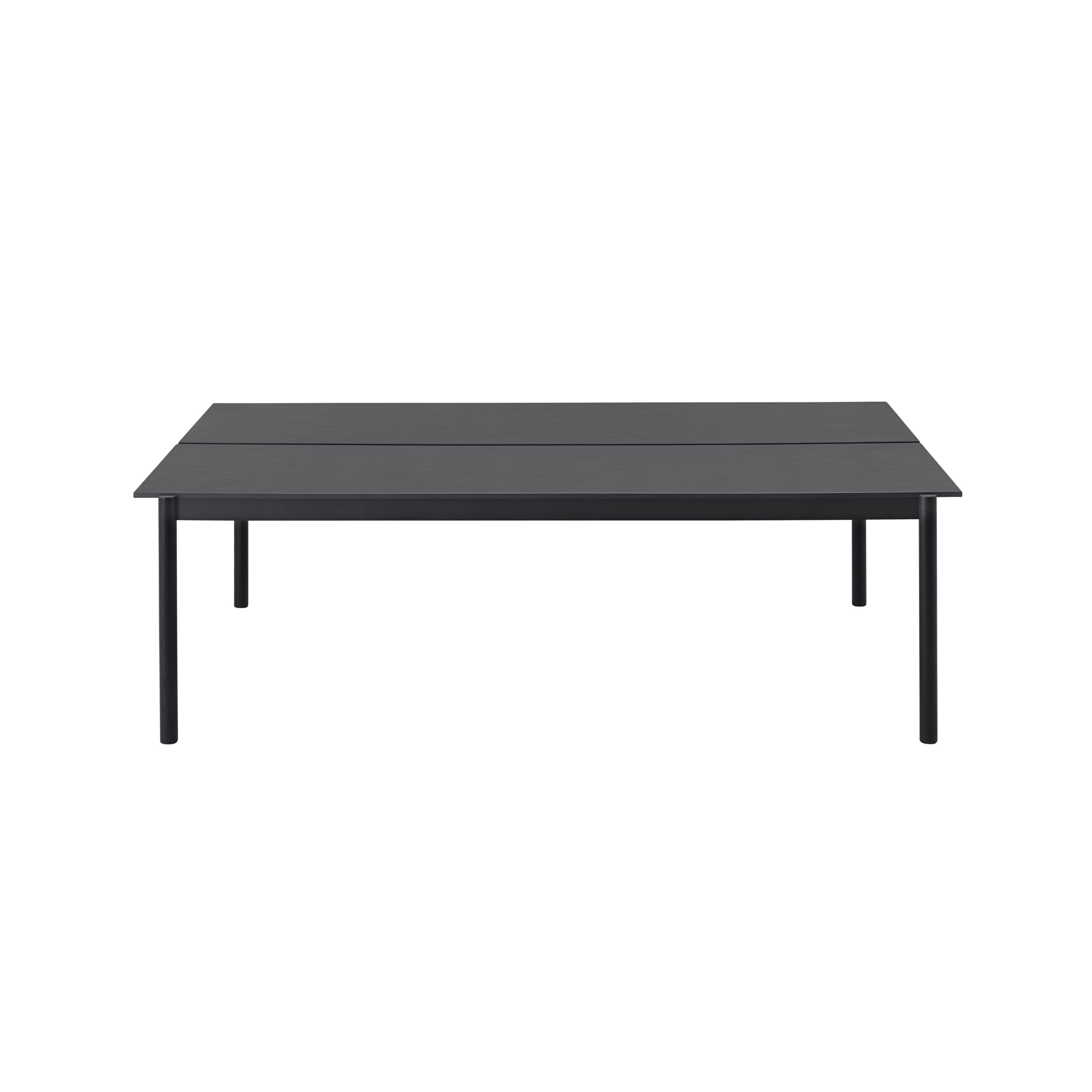 Bürotisch LINEAR SYSTEM schwarz Eschenfurnier