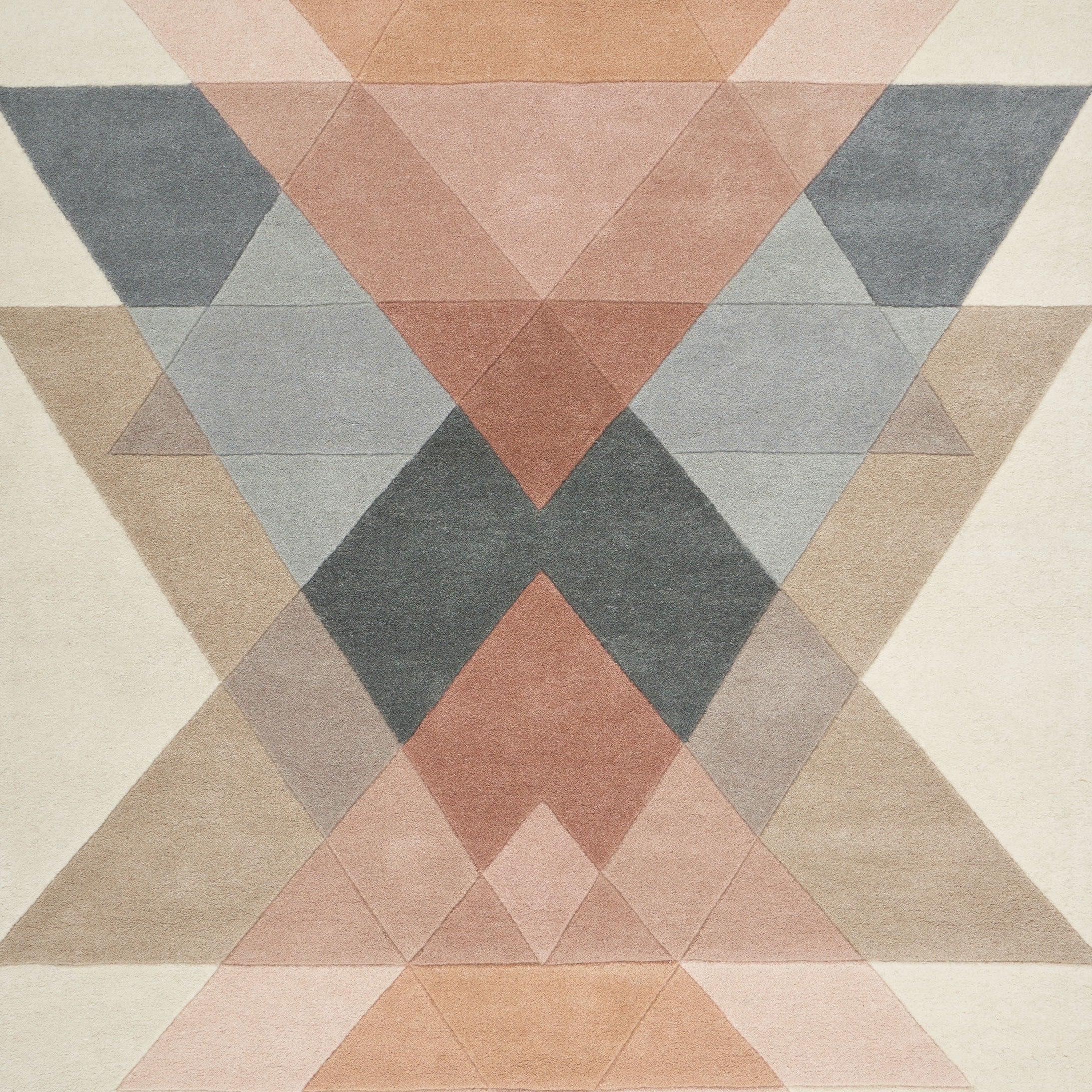 FREYA Rug - POWDER beige with salmon