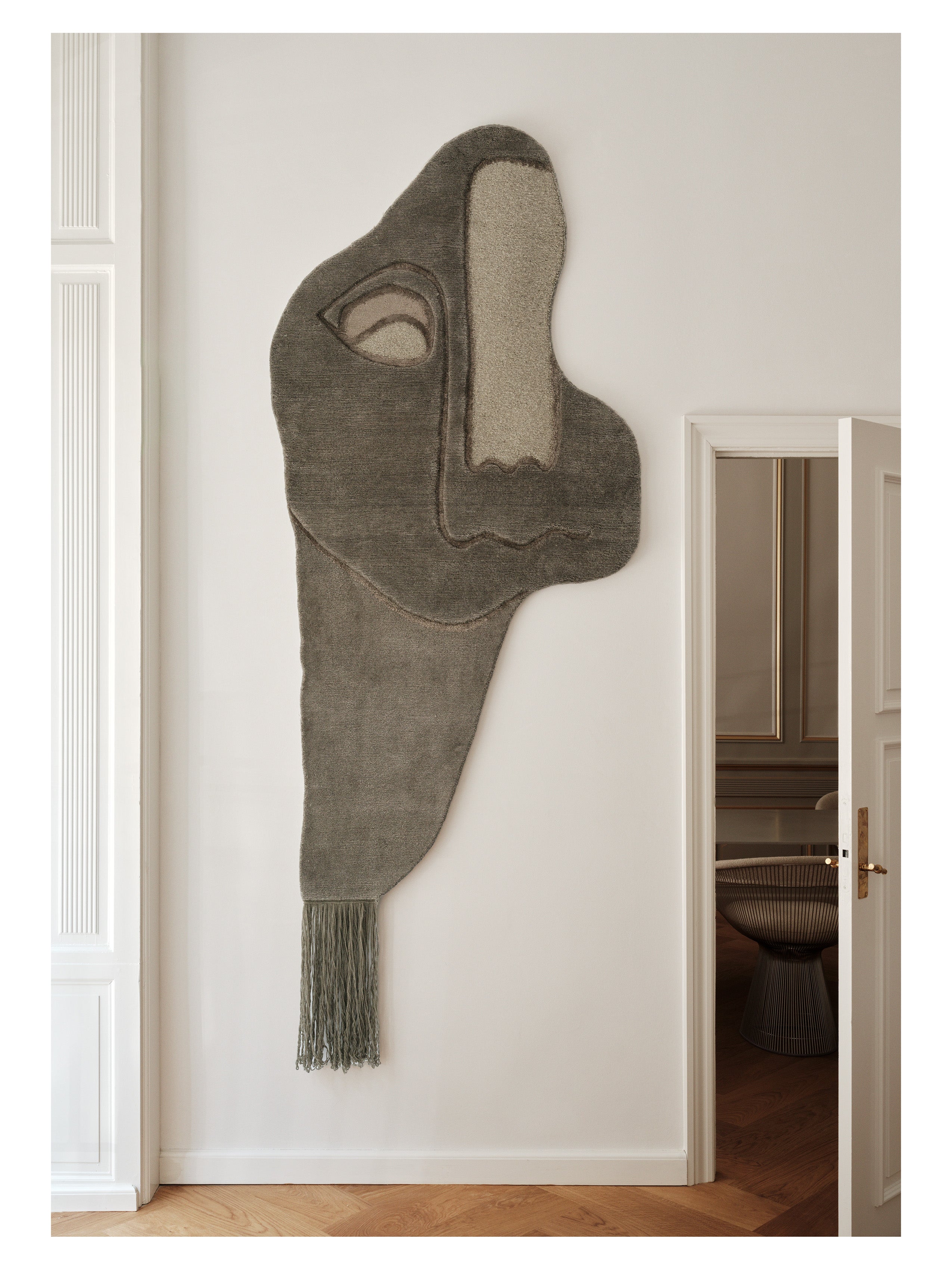 UNMASKED EYE rug dark green