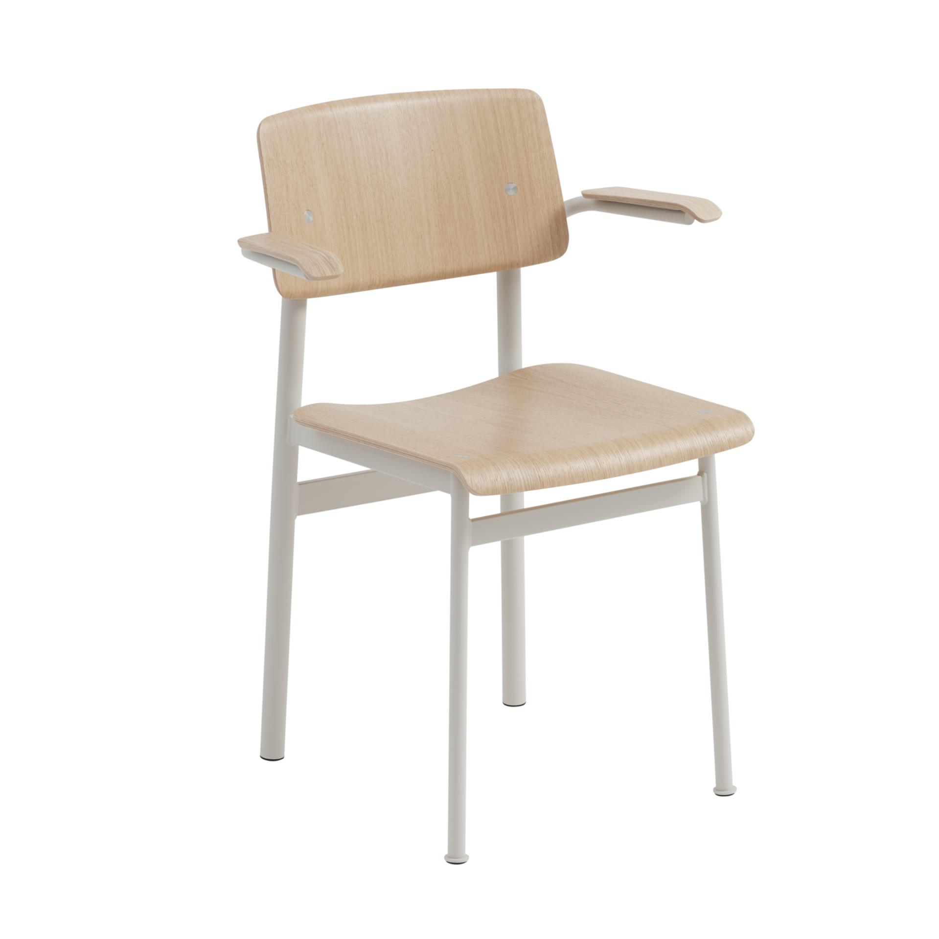 Sessel mit Armlehnen LOFT Eichenfurnier mit grauem Gestell