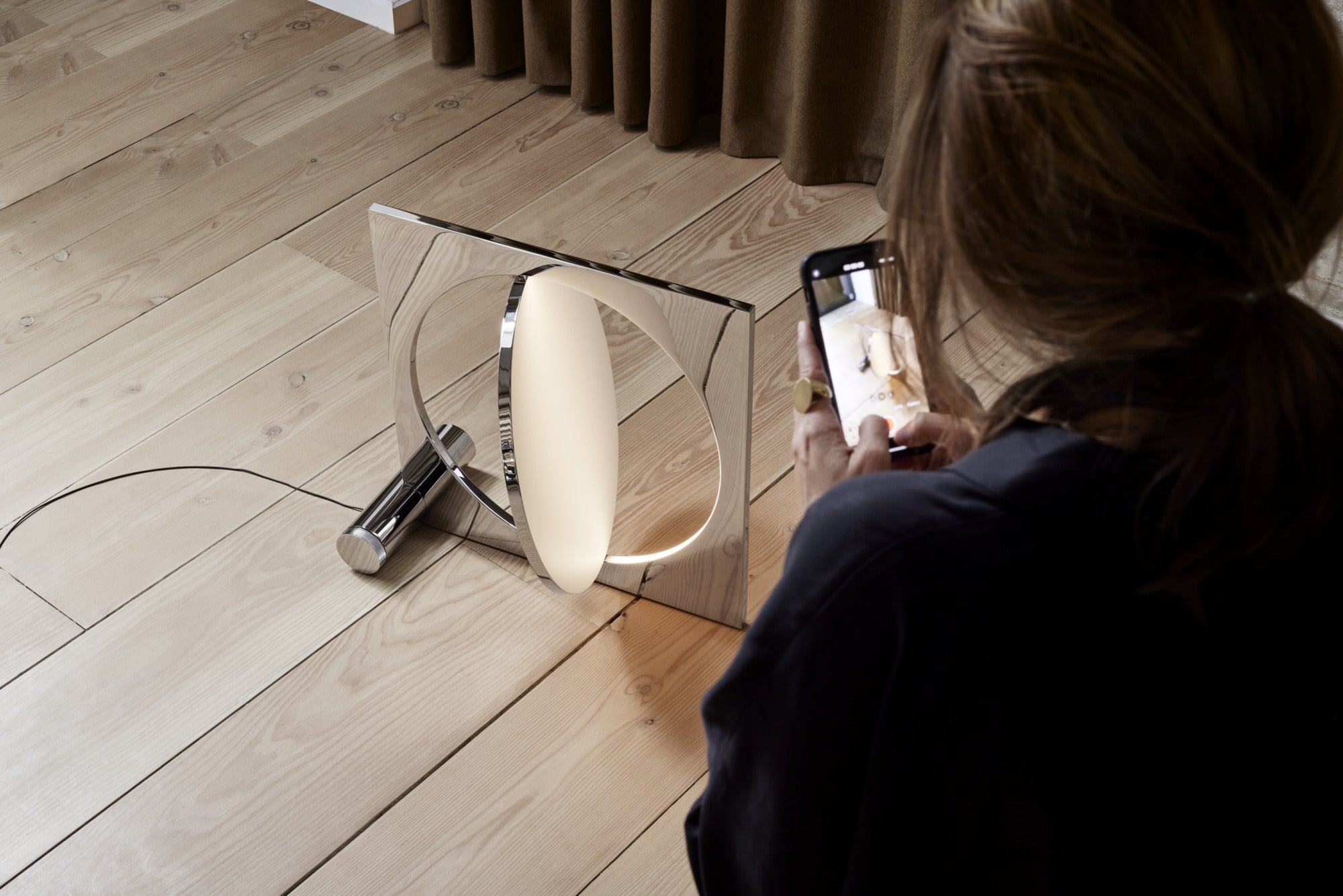 Stehlampe MOONSETTER verchromt