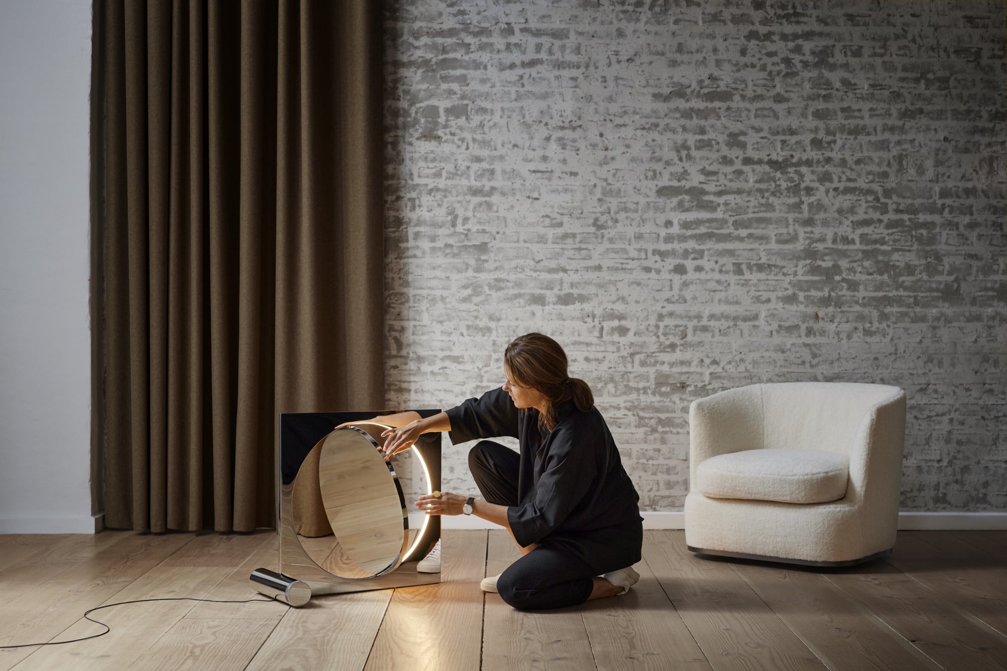 Stehlampe MOONSETTER verchromt