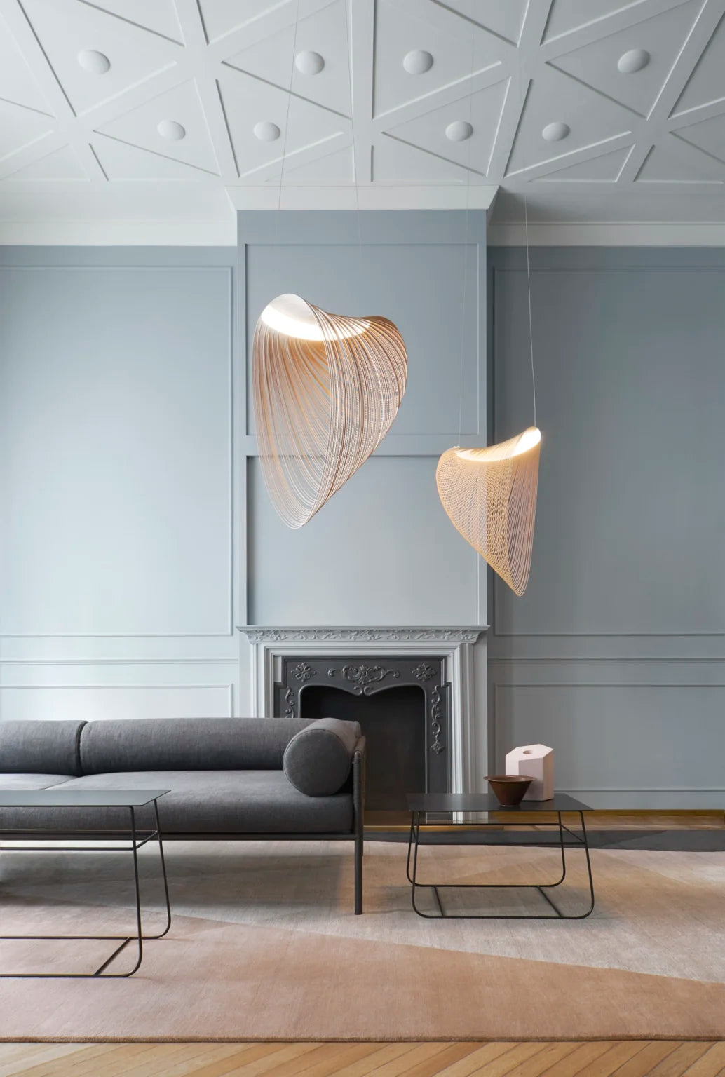 ILLAN pendant lamp wooden shade