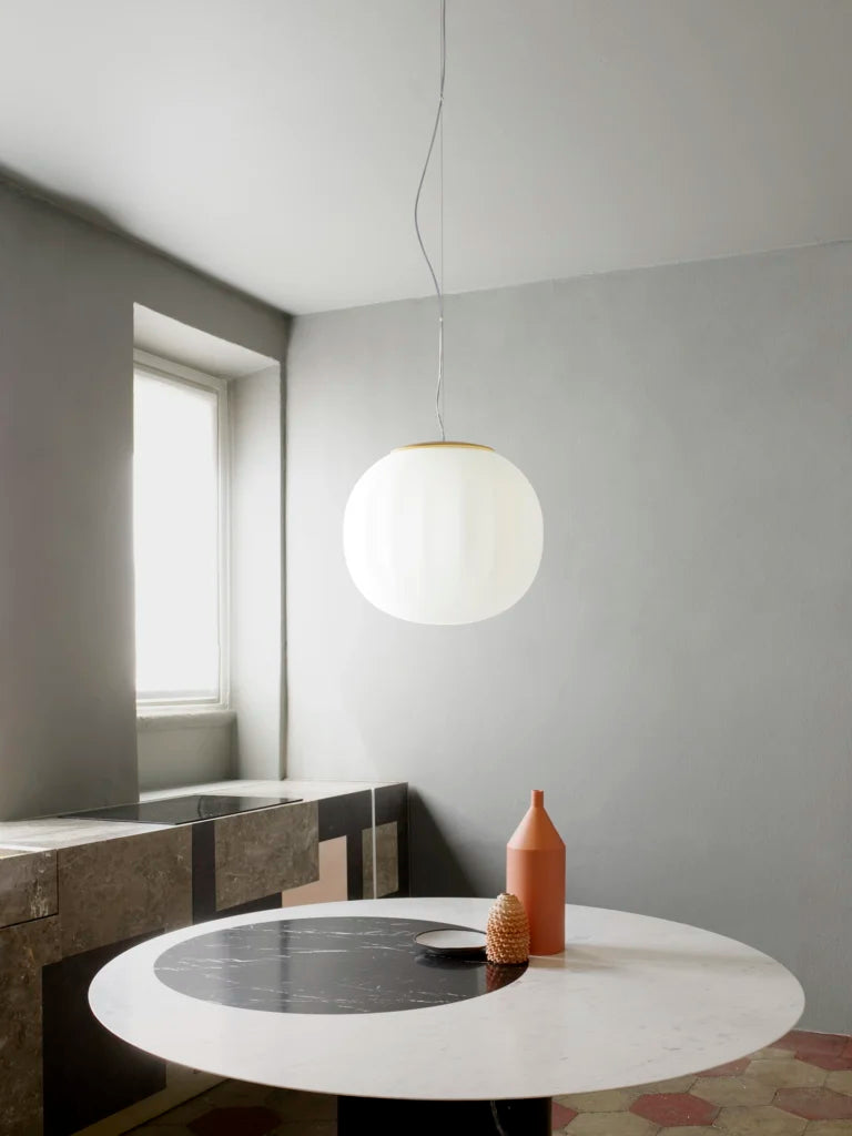 Feste weiße Hanglampe