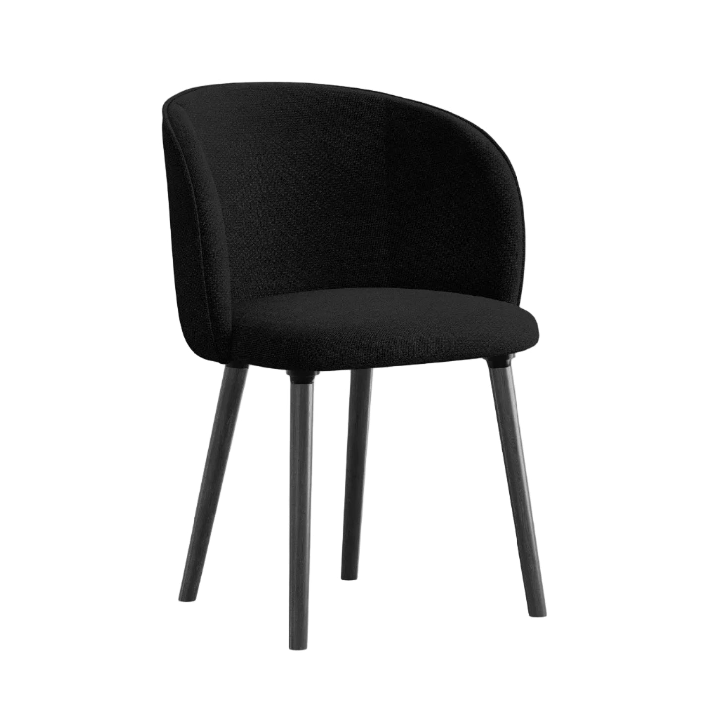 MAIA Chair black boucle with black oak base
